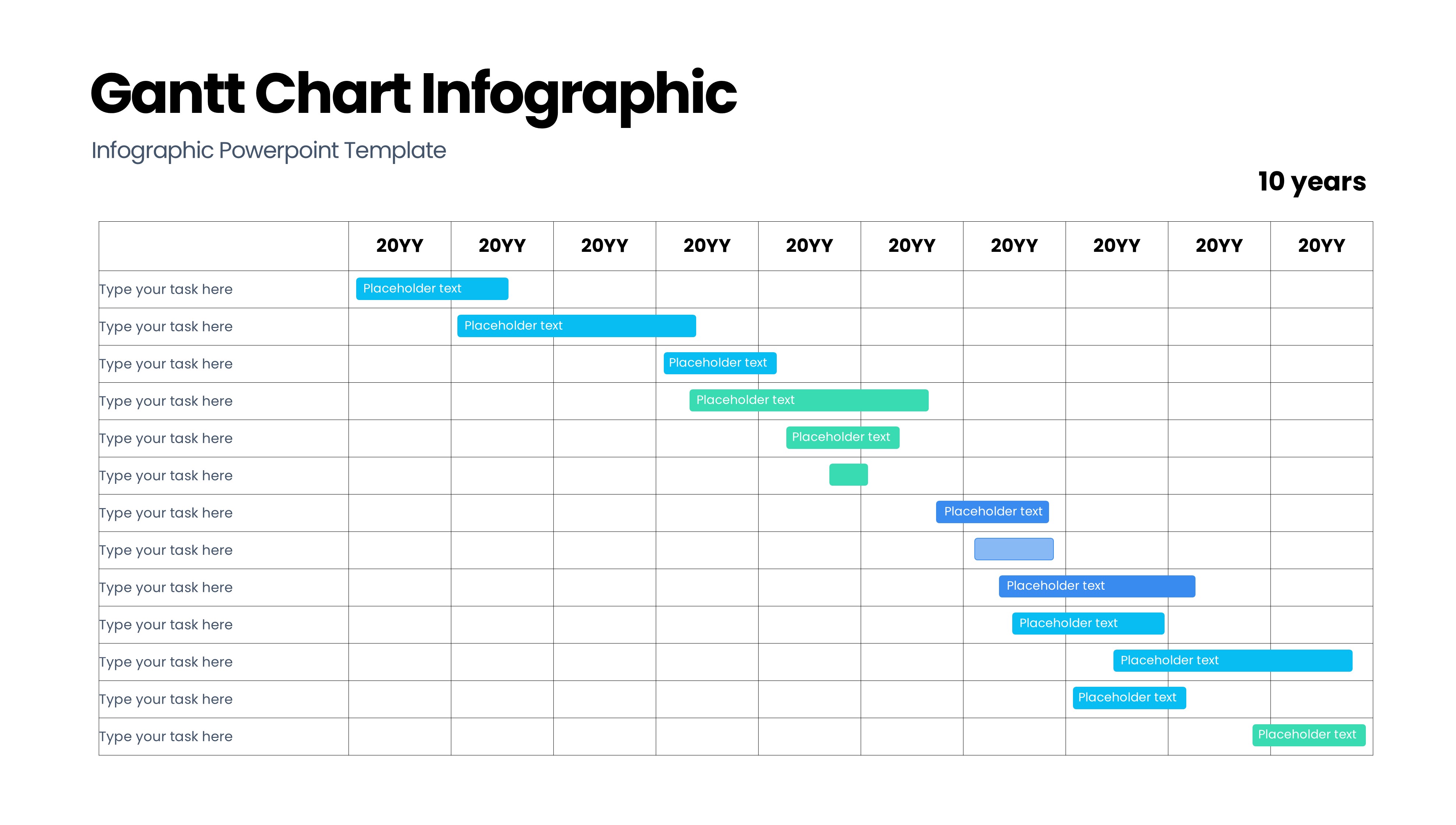甘特图信息图示PPT模板