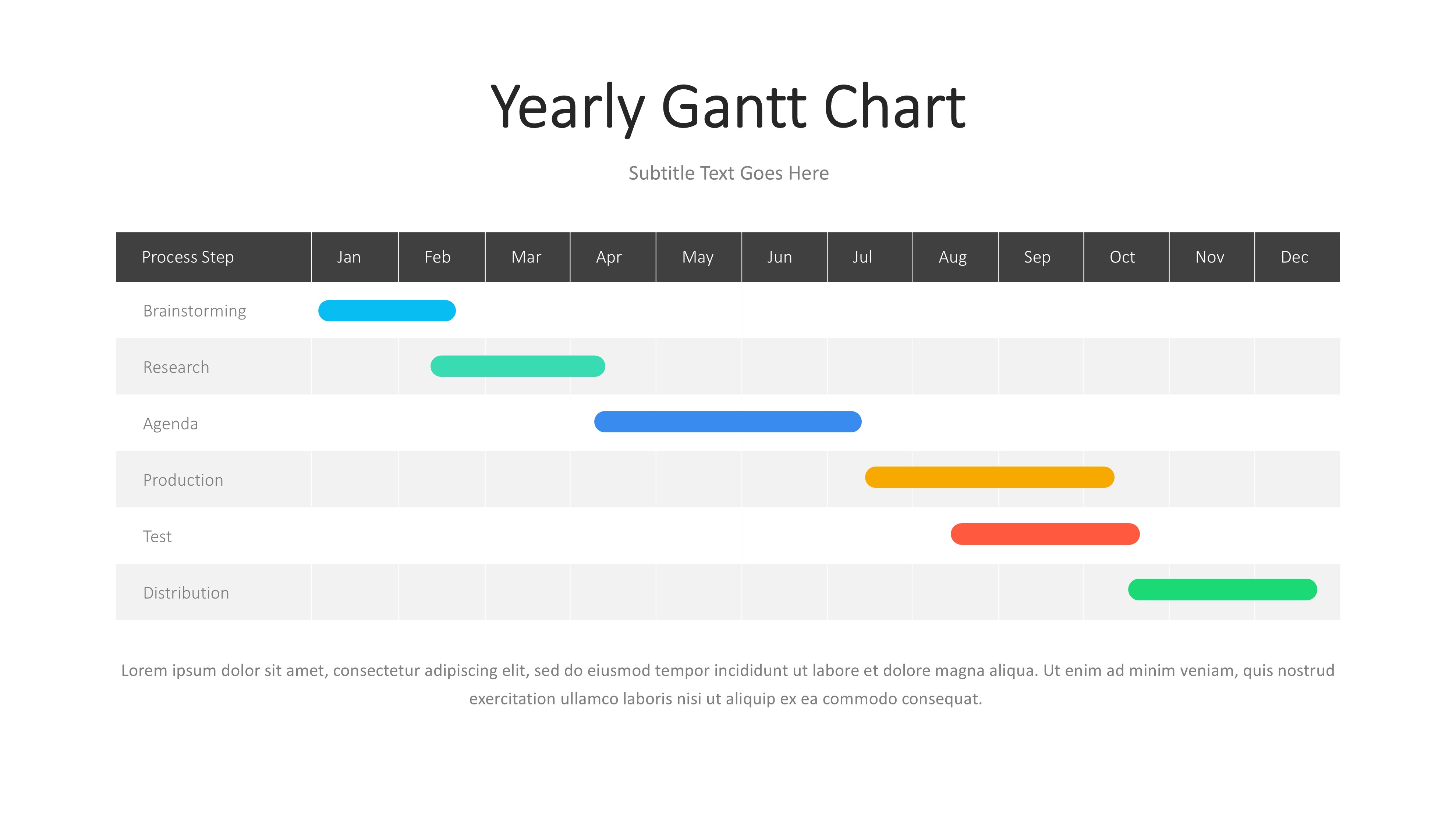 甘特图信息图示PPT模板
