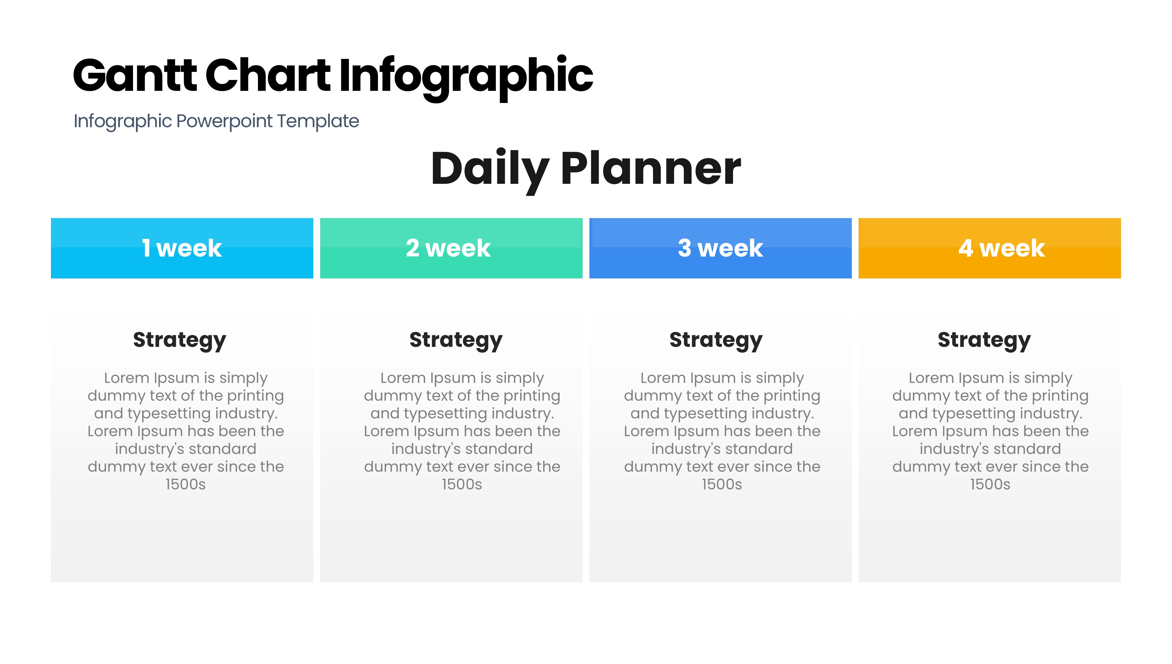甘特图信息图示PPT模板