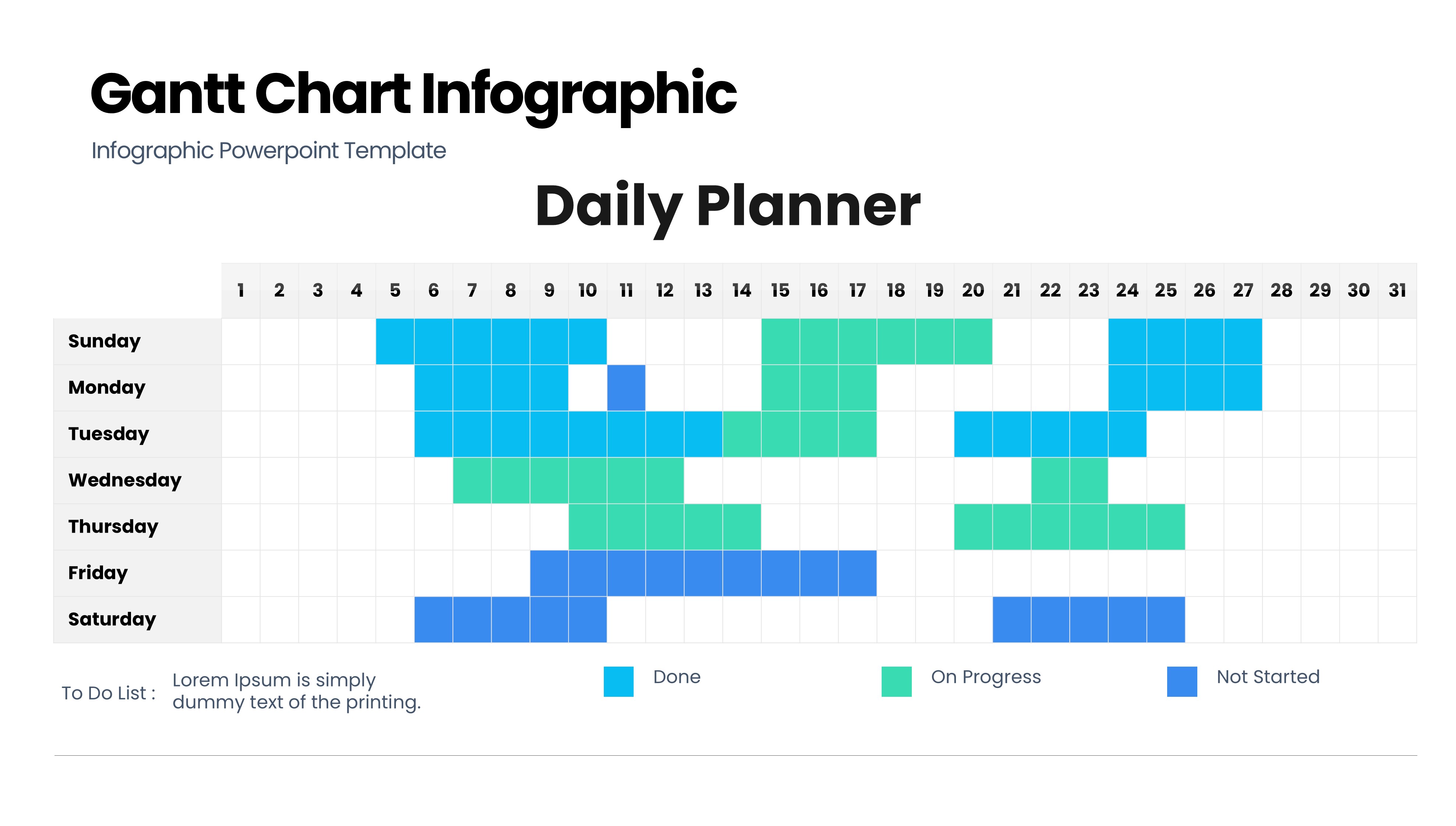 甘特图信息图示PPT模板
