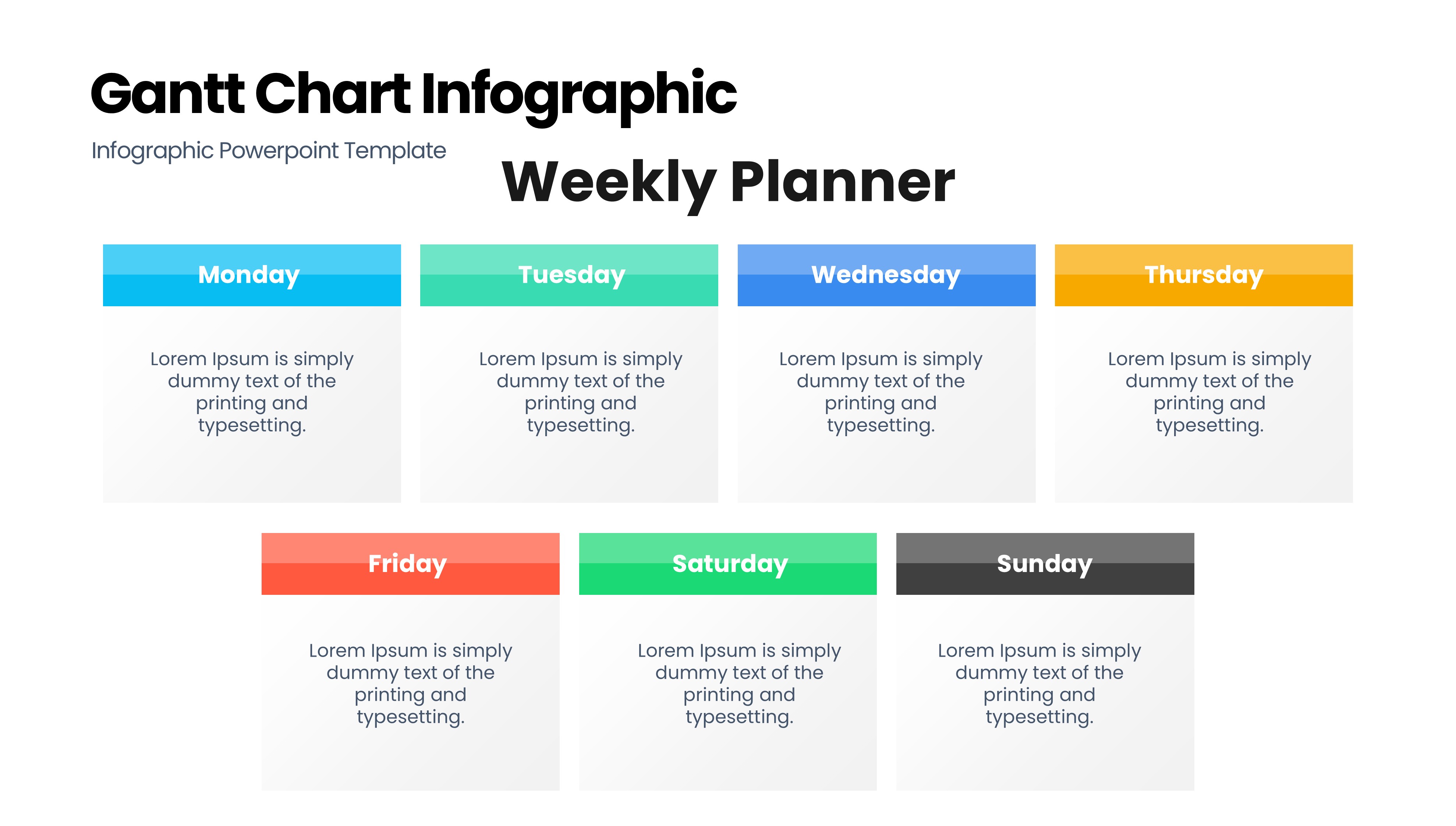 甘特图信息图示PPT模板