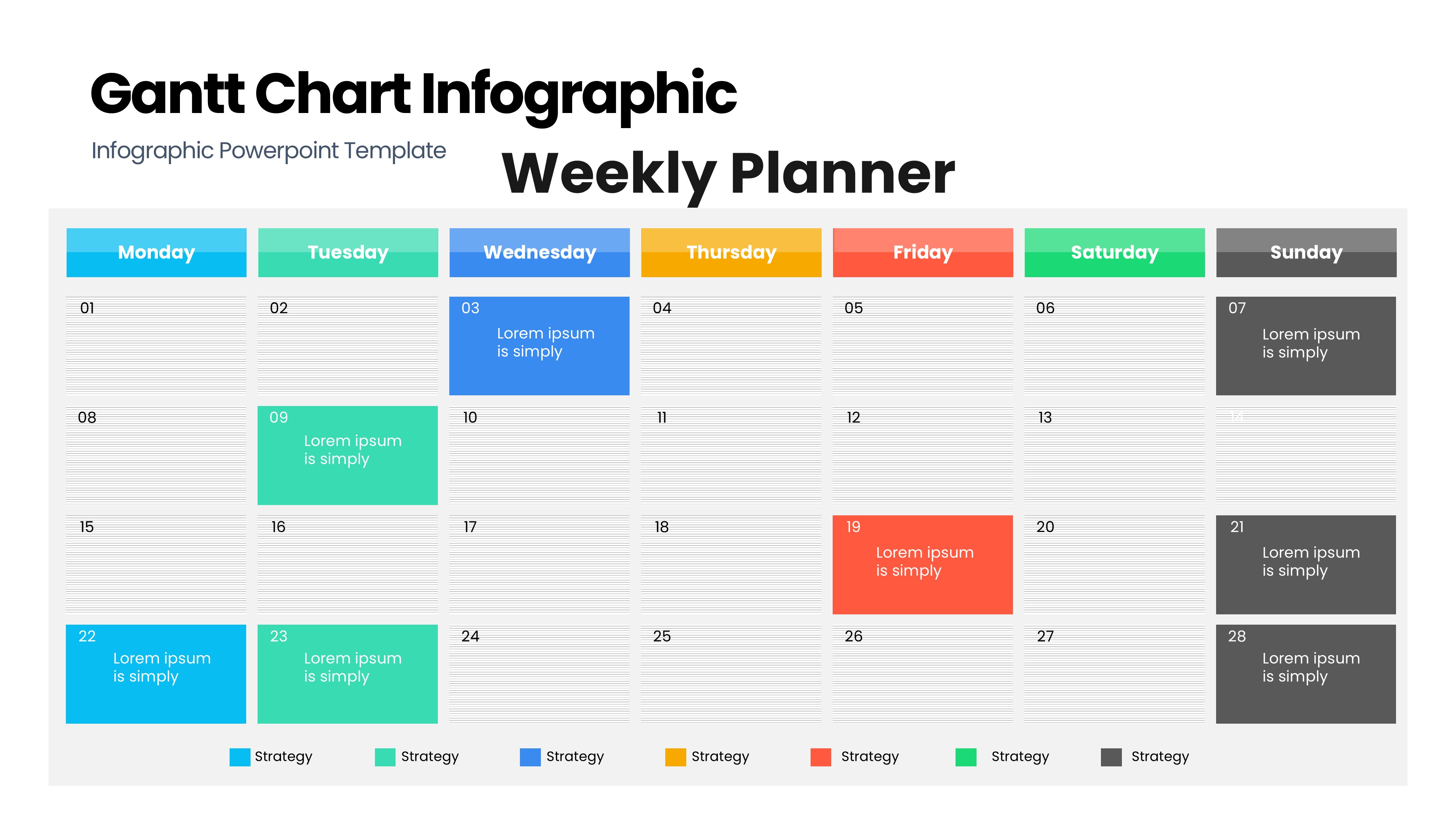 甘特图信息图示PPT模板