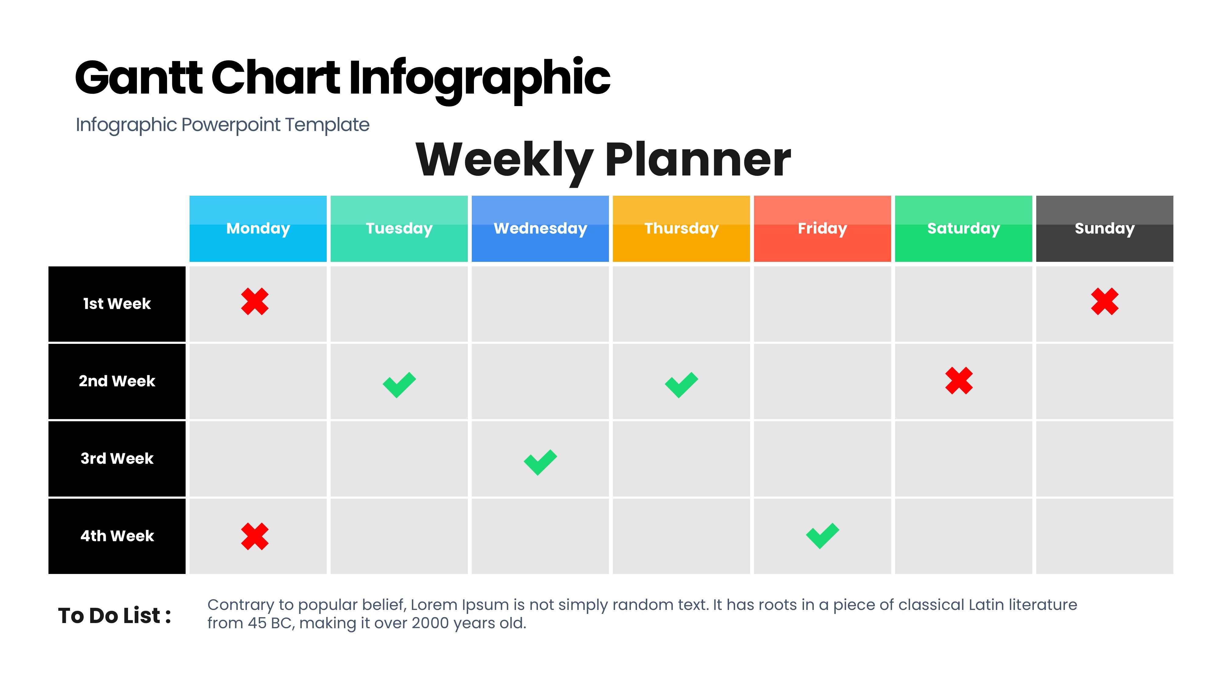 甘特图信息图示PPT模板