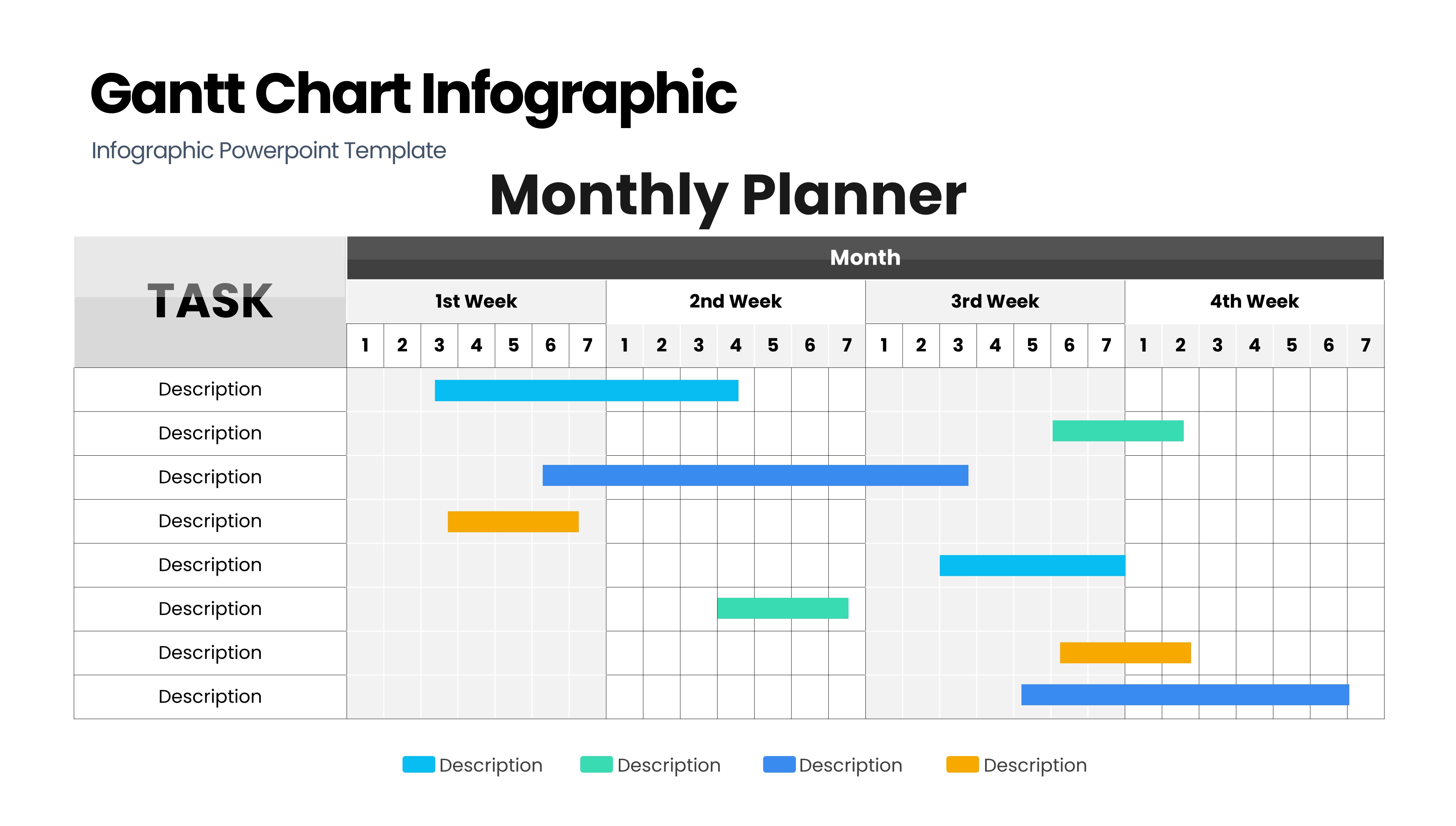 甘特图信息图示PPT模板