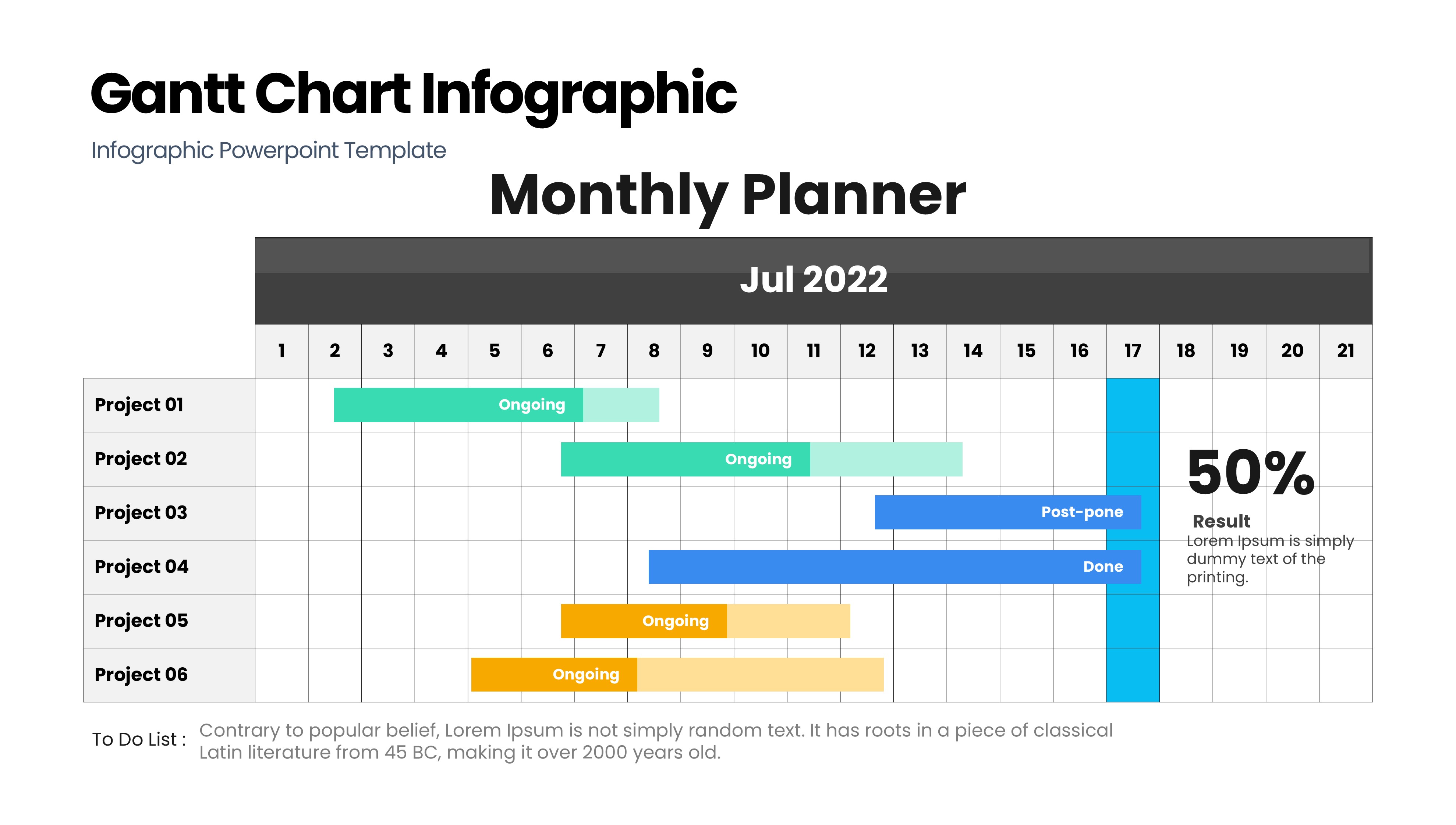 甘特图信息图示PPT模板