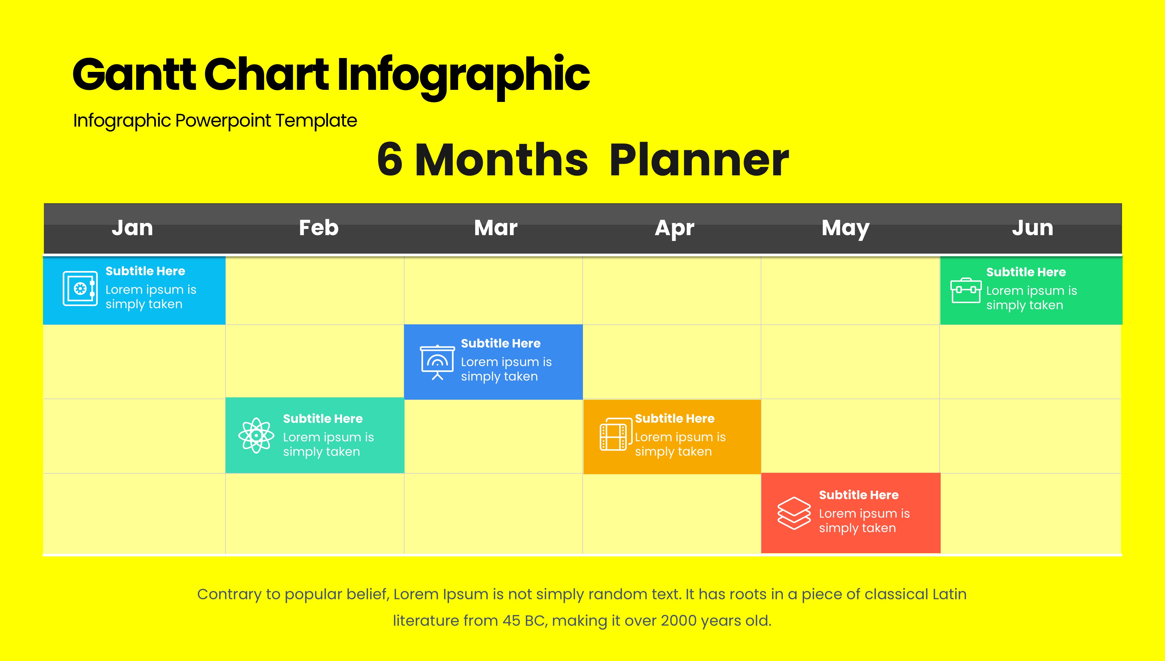 甘特图信息图示PPT模板