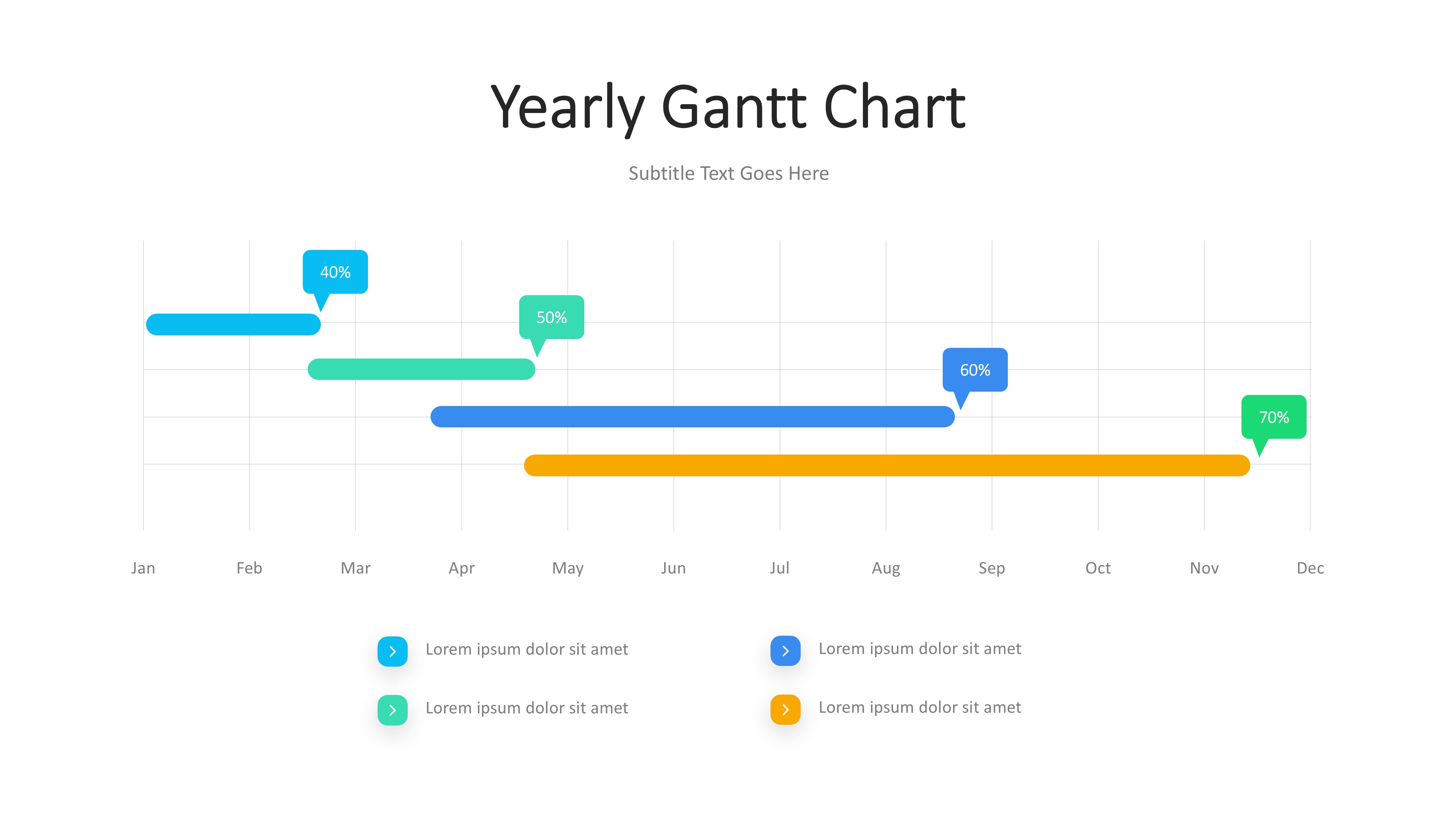 甘特图信息图示PPT模板