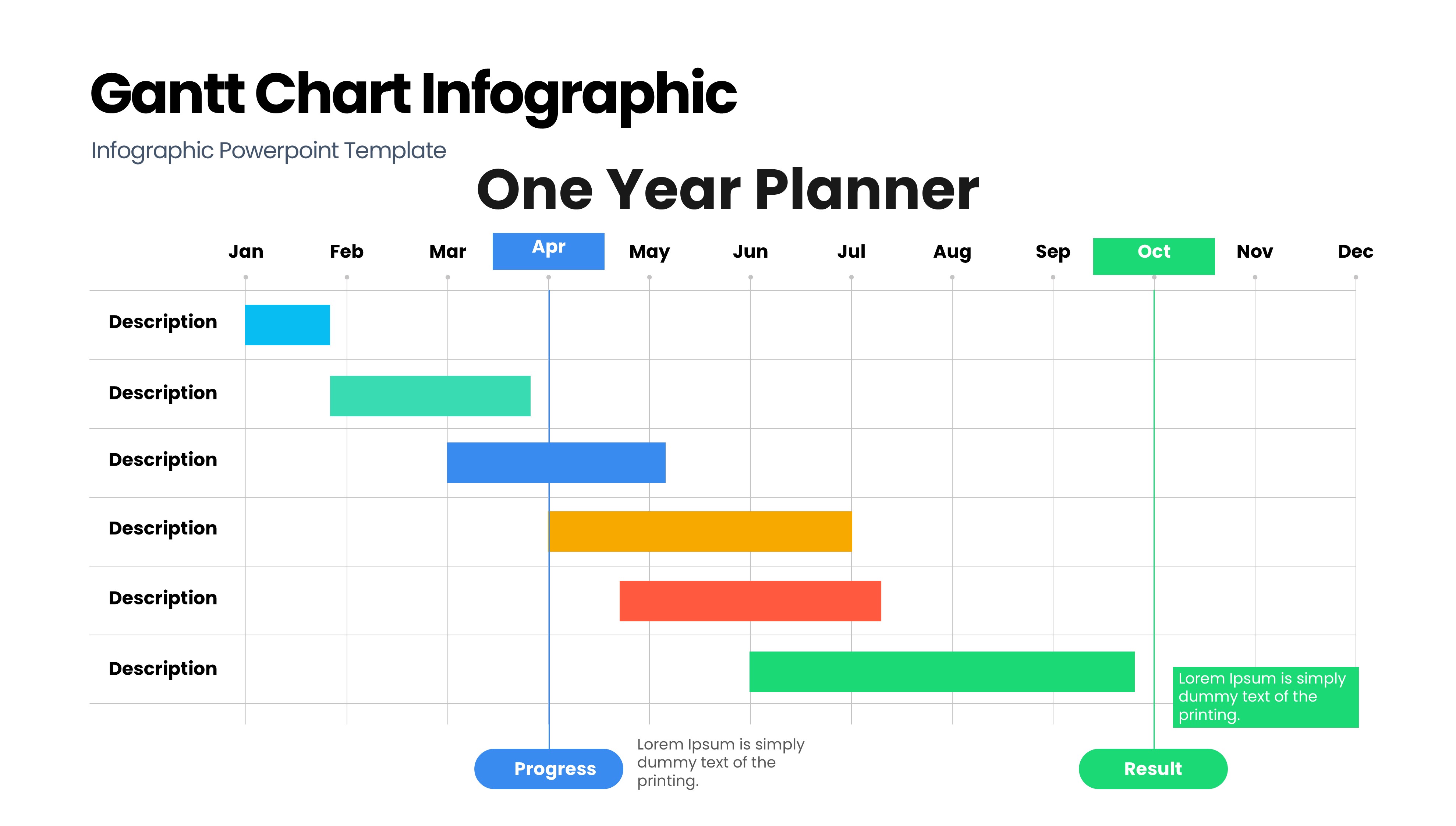 甘特图信息图示PPT模板