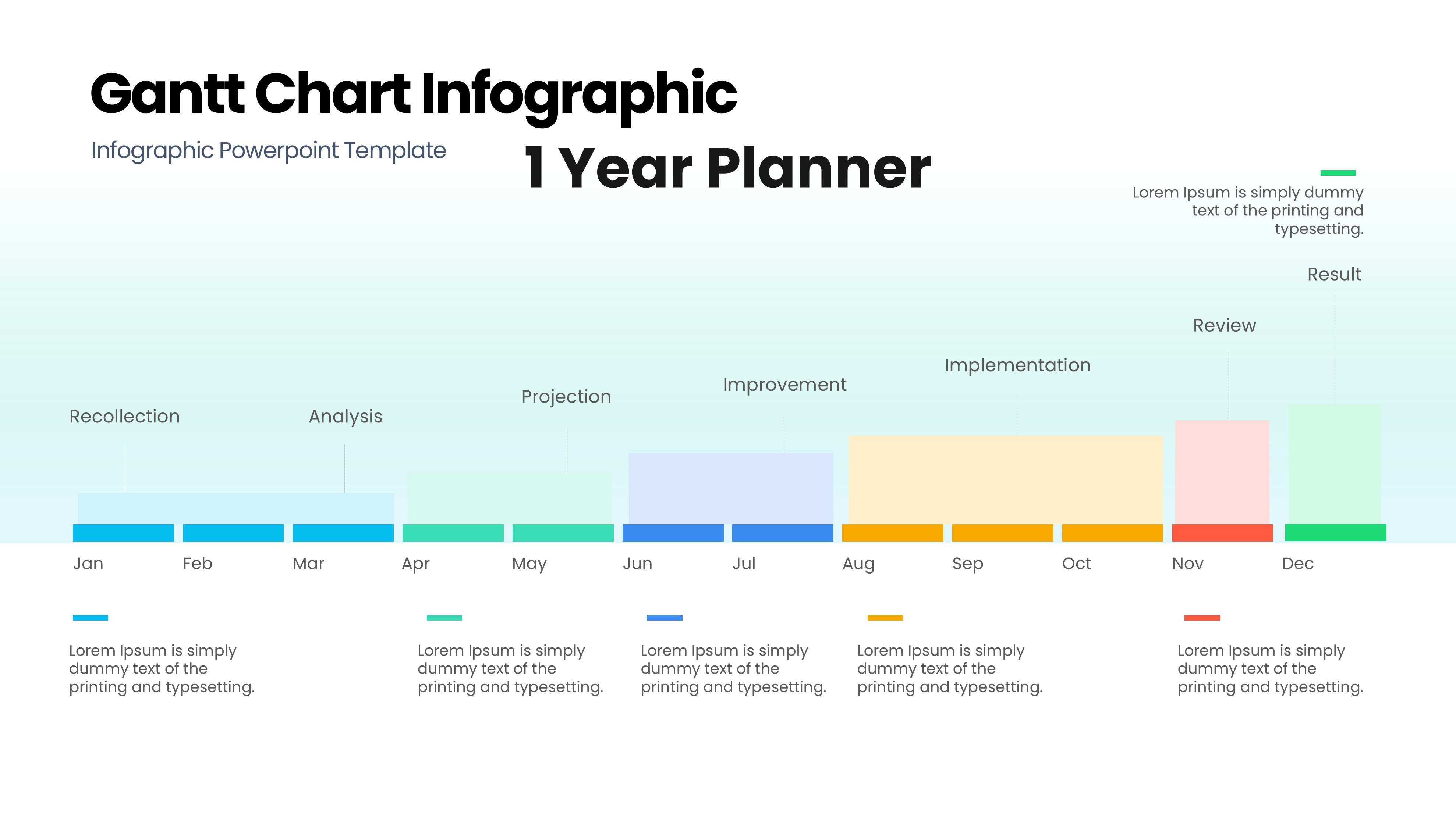 甘特图信息图示PPT模板