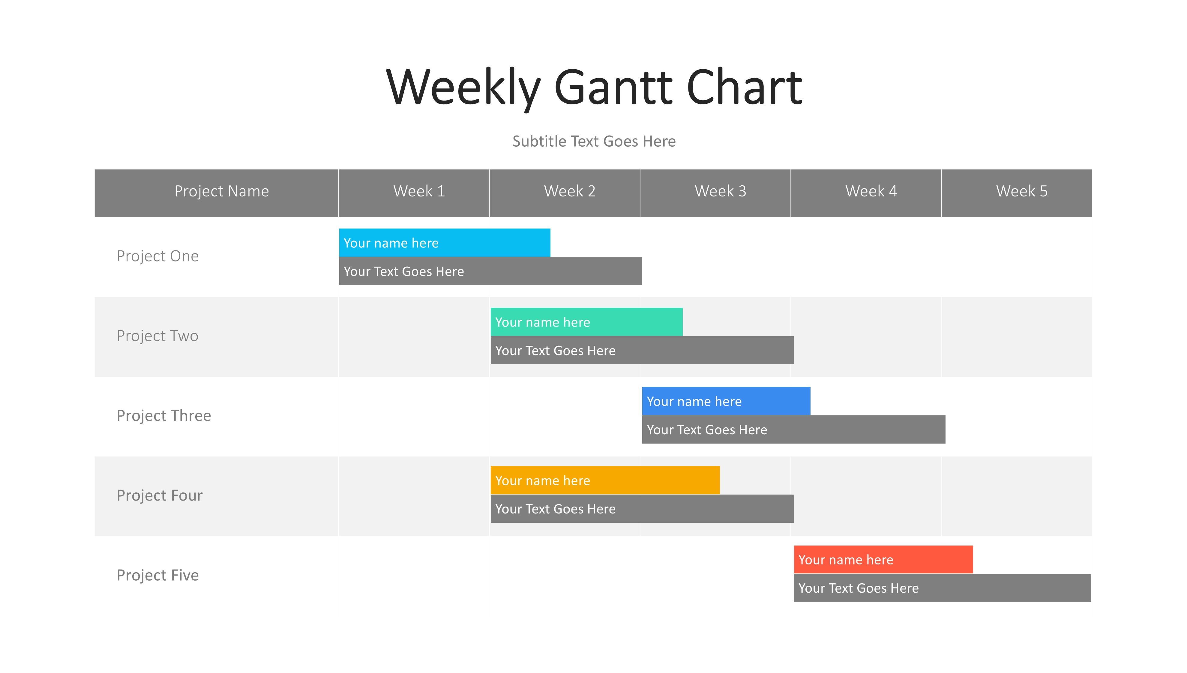 甘特图信息图示PPT模板