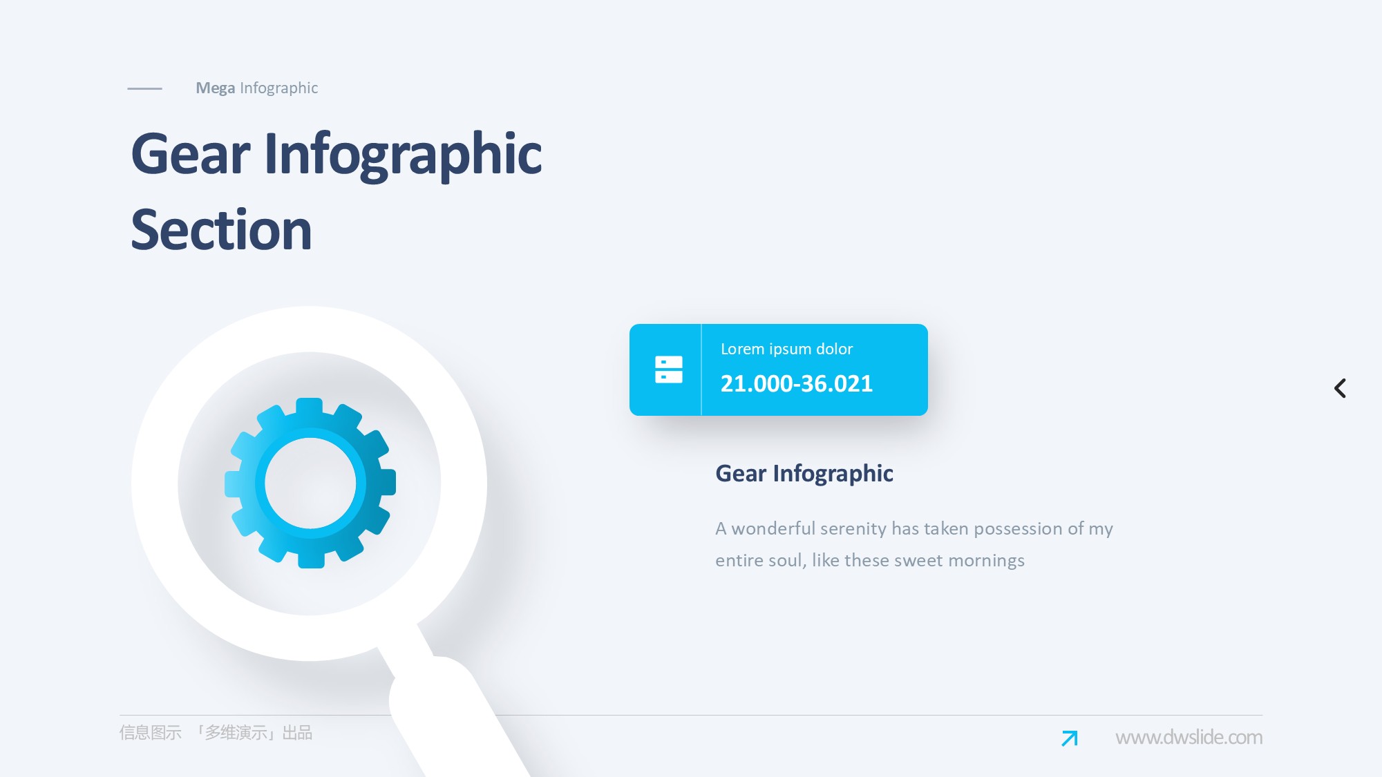 齿轮信息图示PPT模板