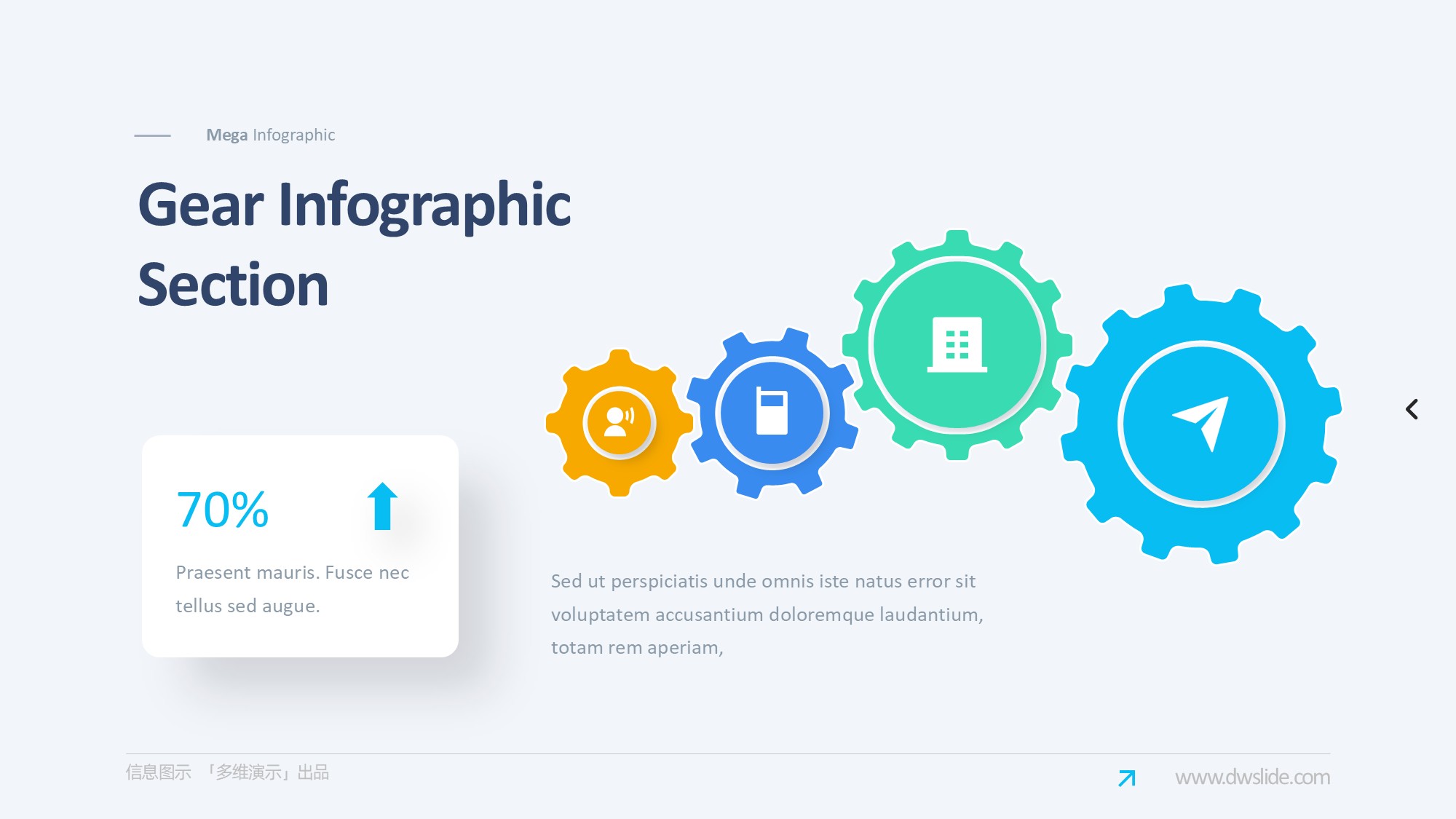 齿轮信息图示PPT模板