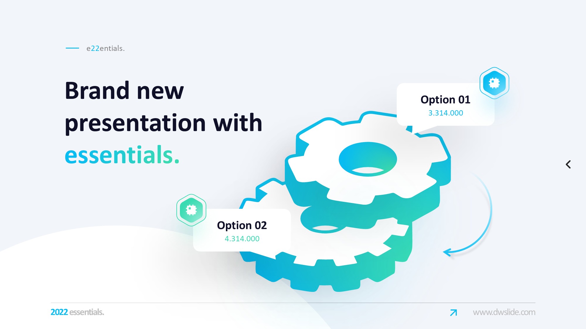 齿轮信息图示PPT模板