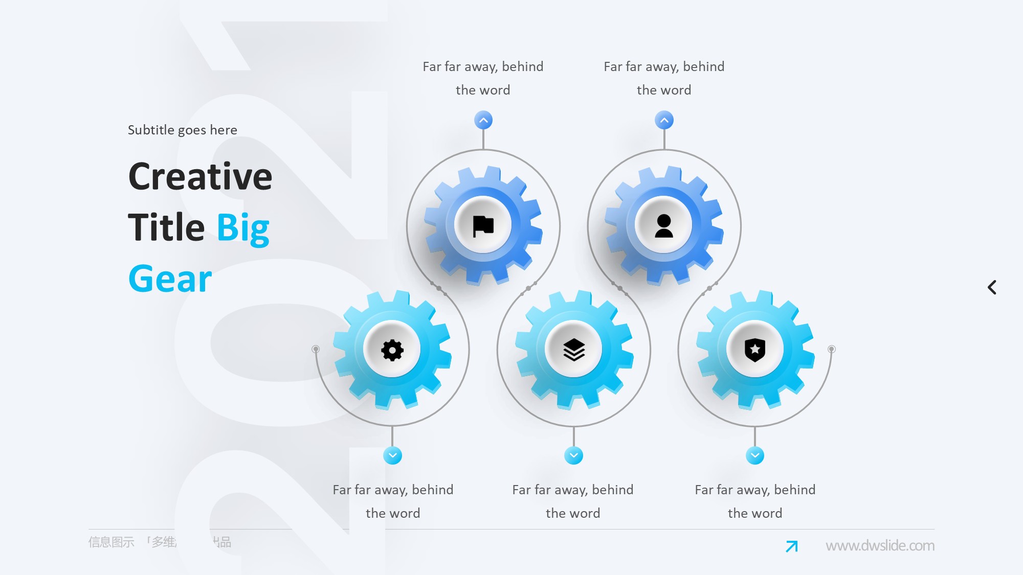 齿轮信息图示PPT模板