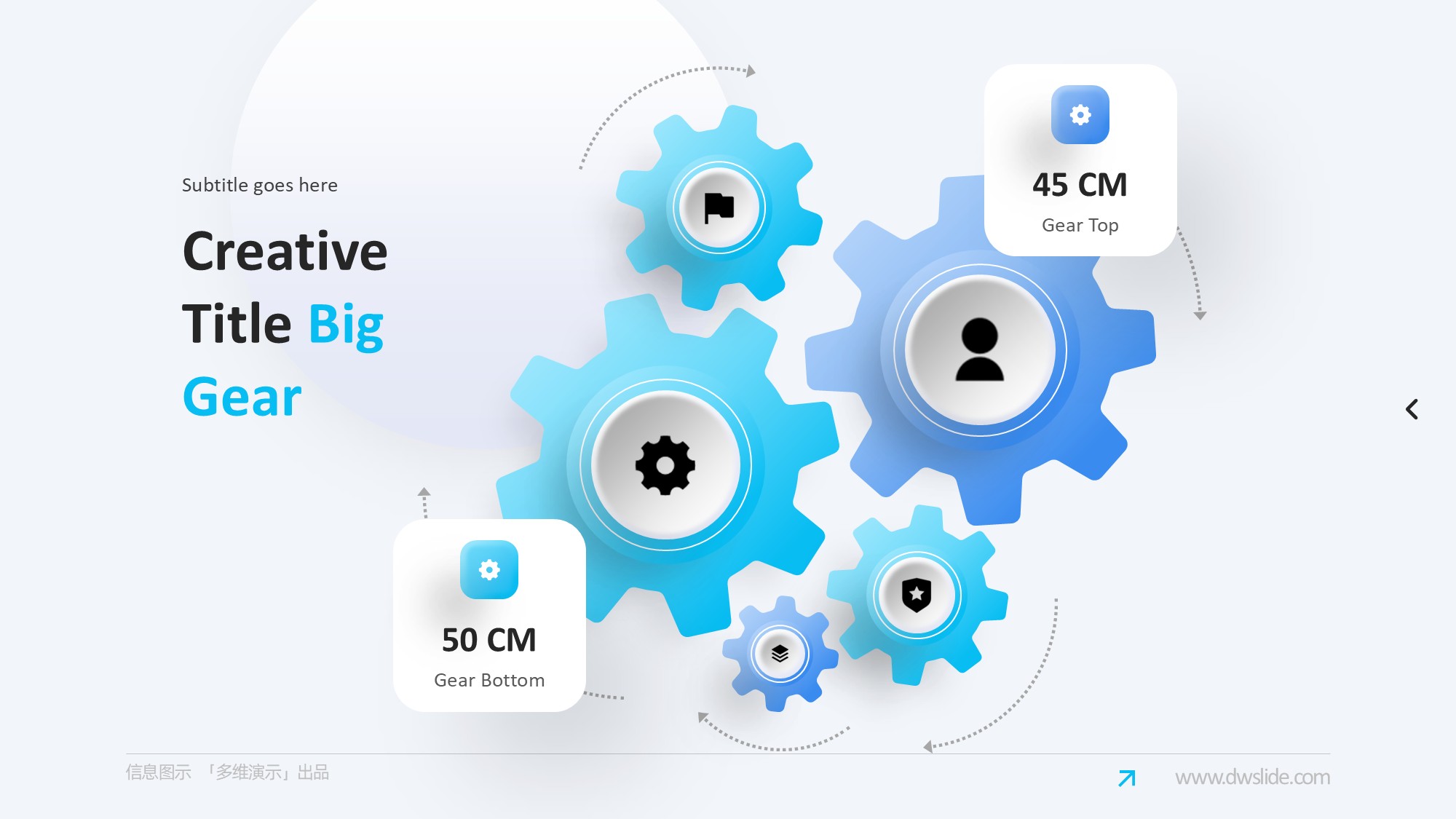 齿轮信息图示PPT模板