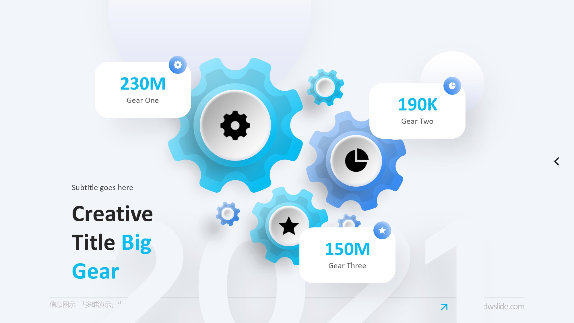 齿轮信息图示PPT模板