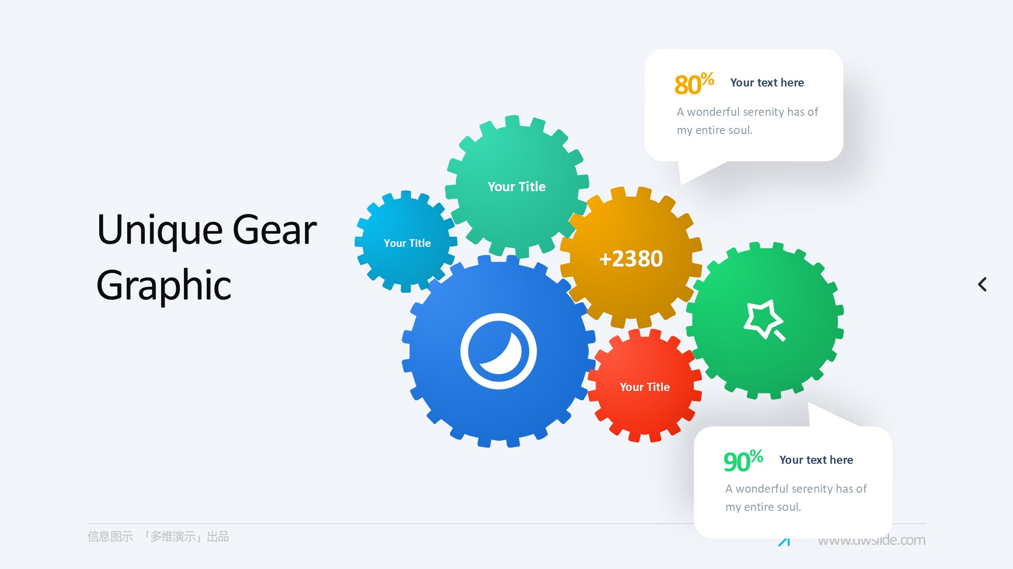 齿轮信息图示PPT模板