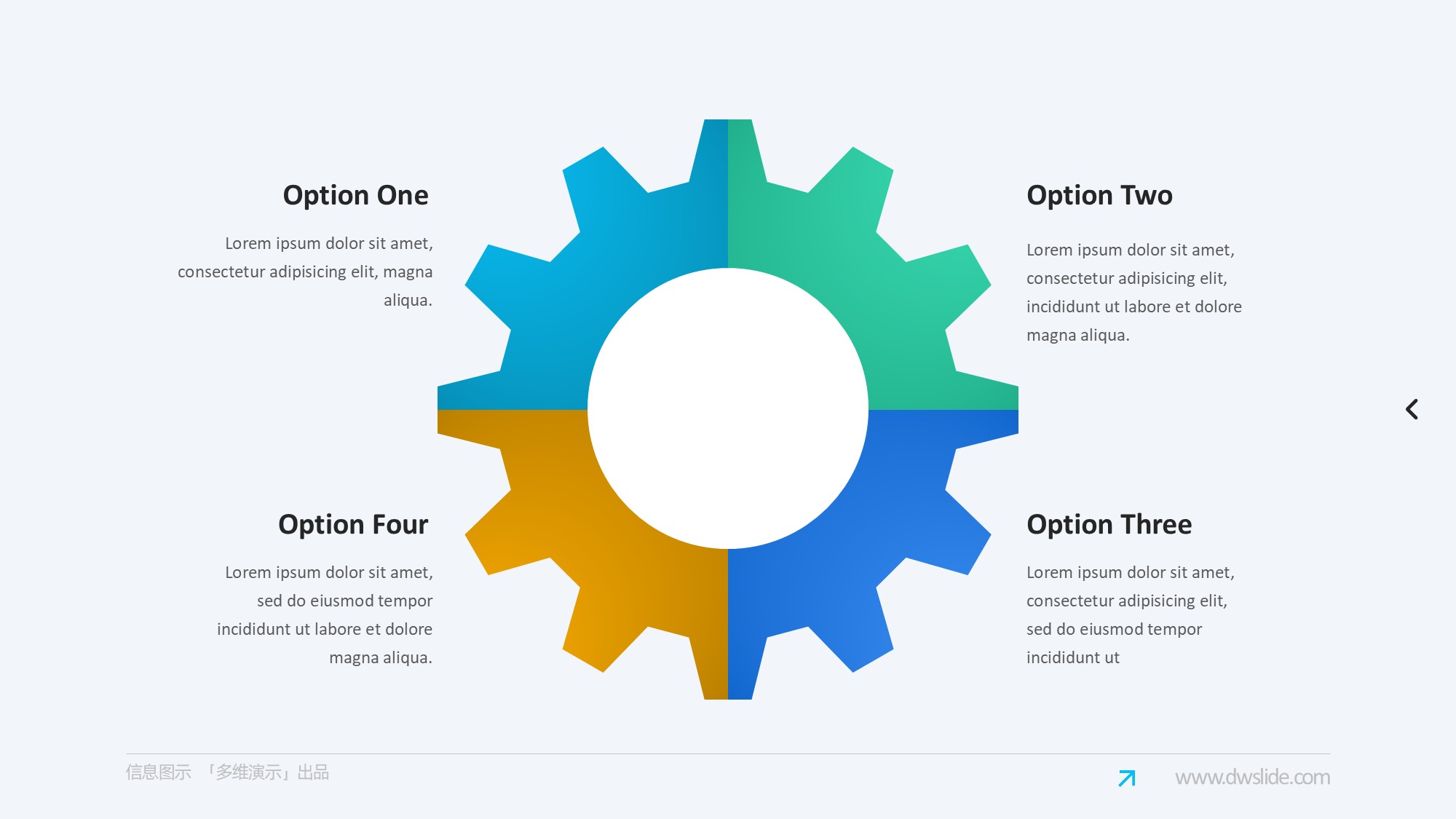 齿轮信息图示PPT模板