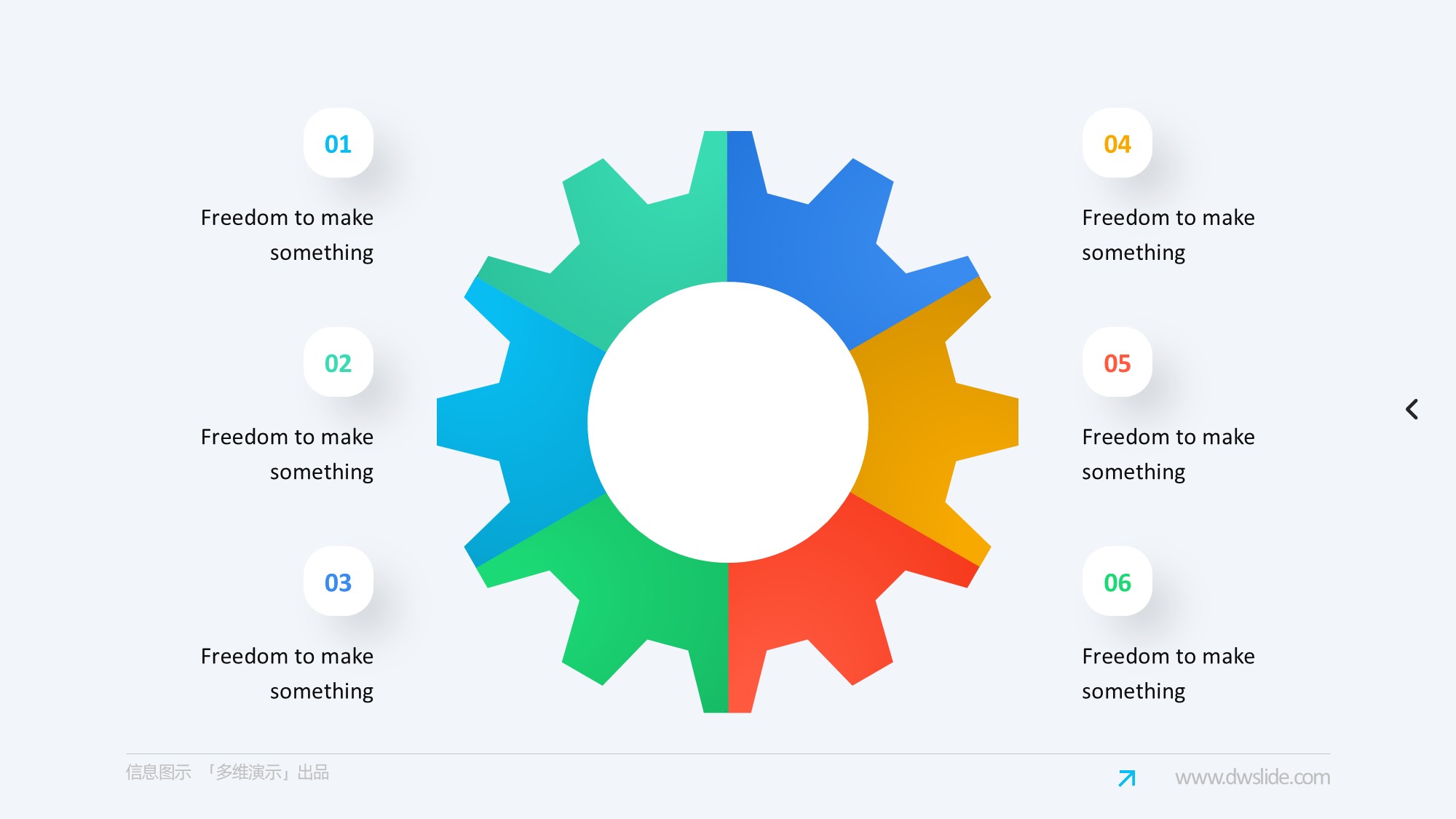 齿轮信息图示PPT模板