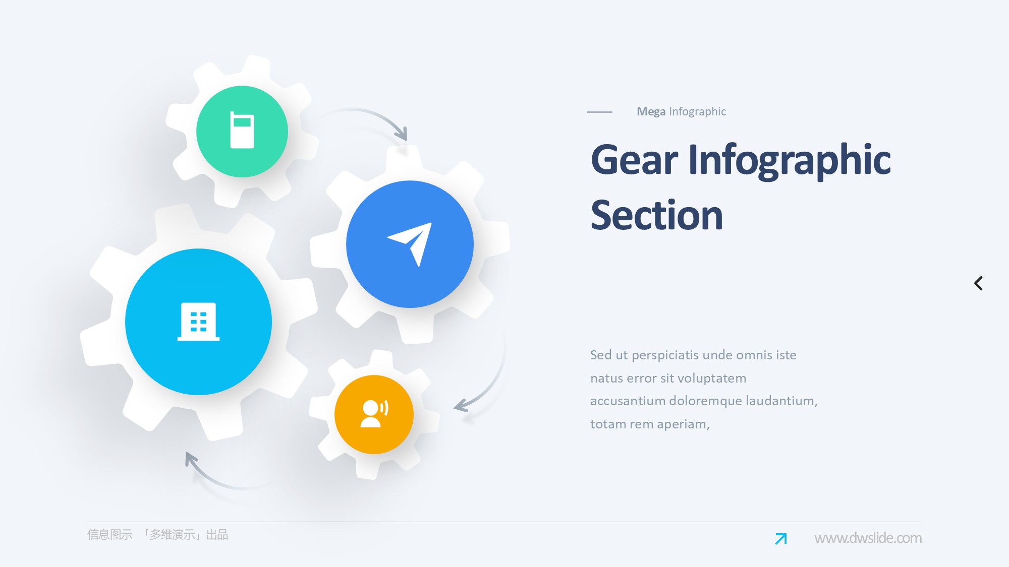 齿轮信息图示PPT模板