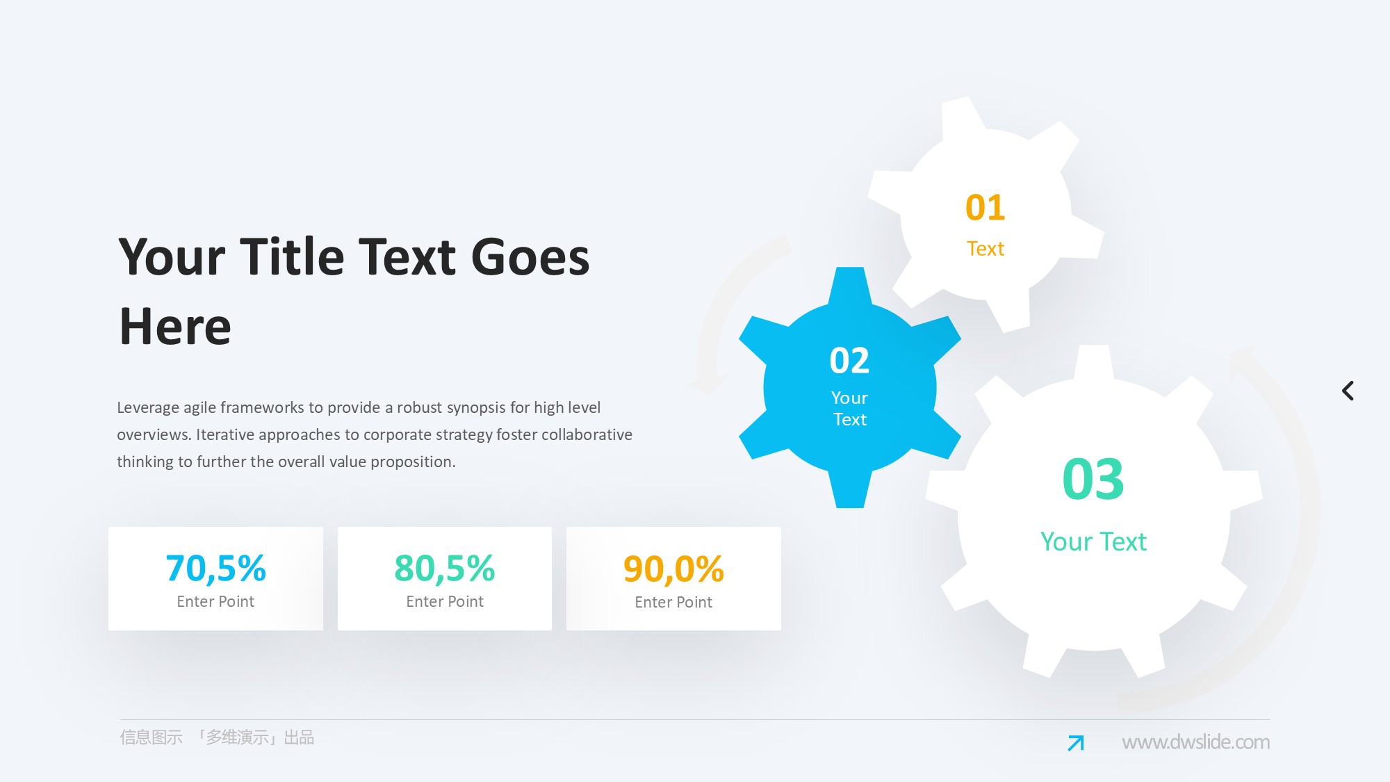 齿轮信息图示PPT模板