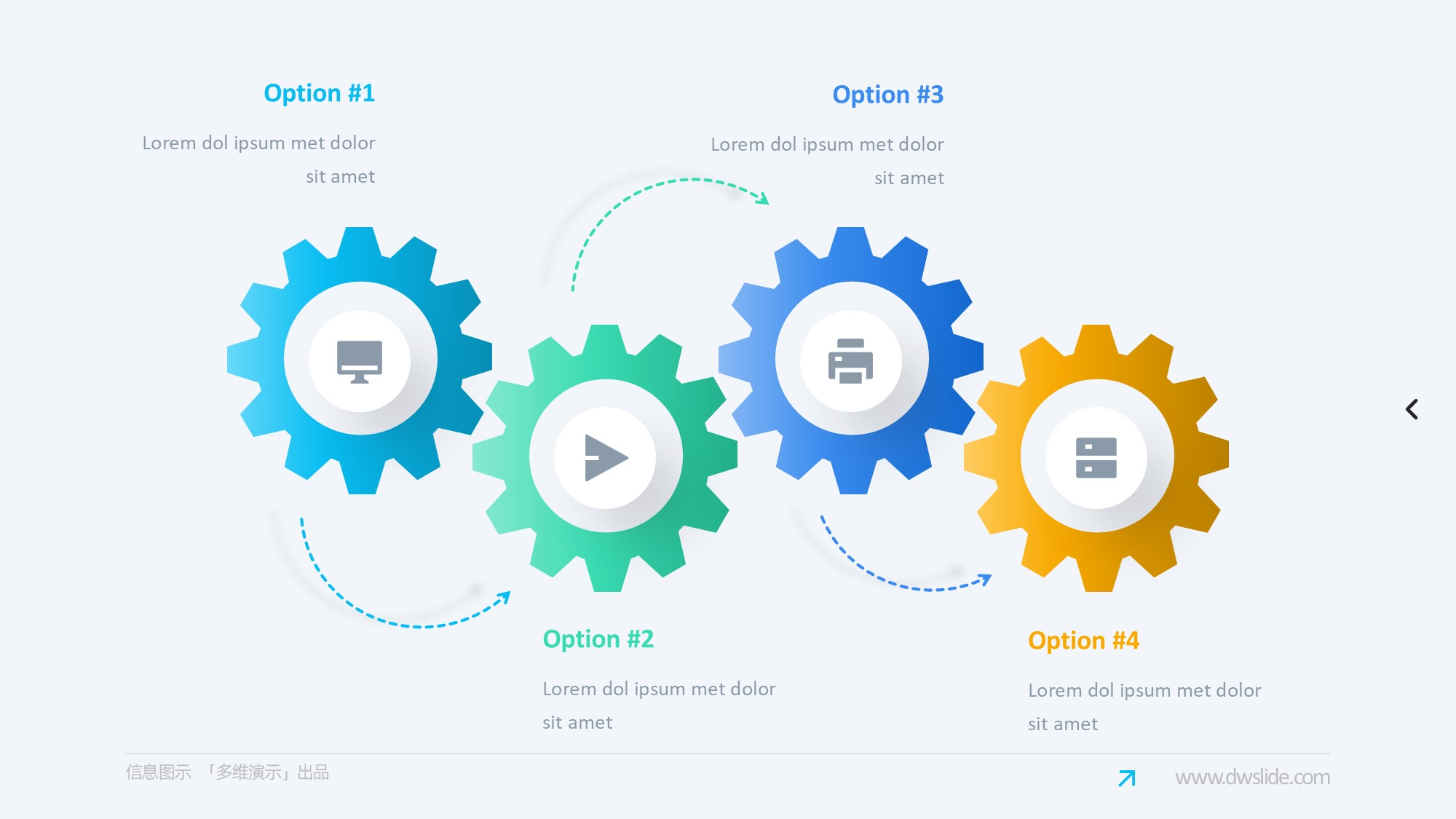 齿轮信息图示PPT模板