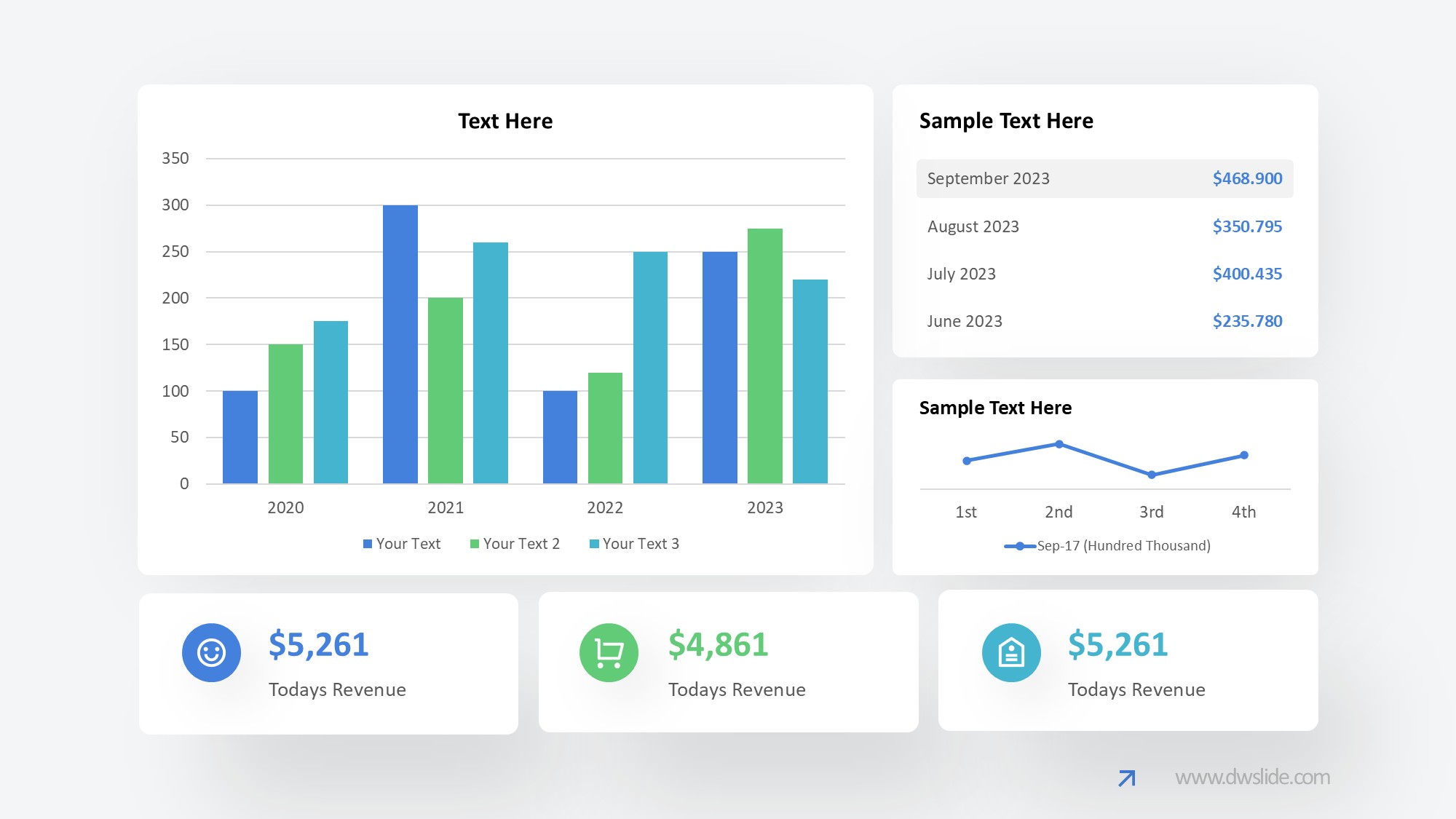 KPI仪表盘图表图示PPT模板