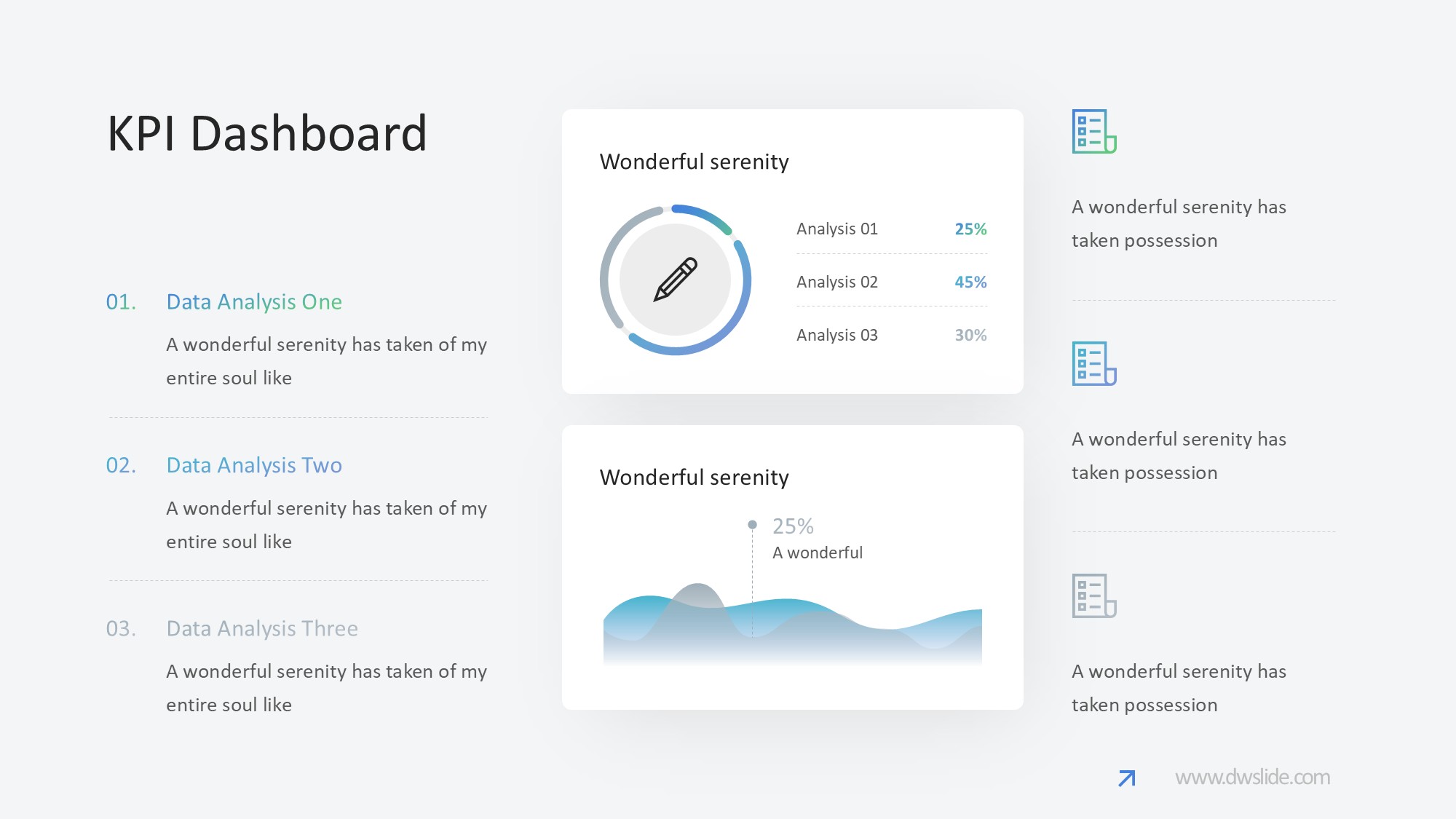 KPI仪表盘图表图示PPT模板