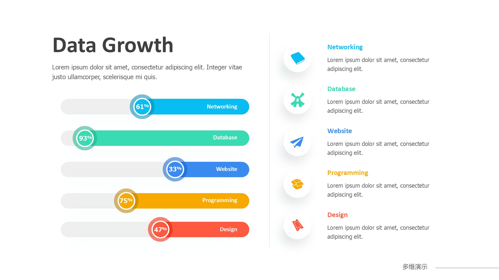 条形图表图示PPT模板