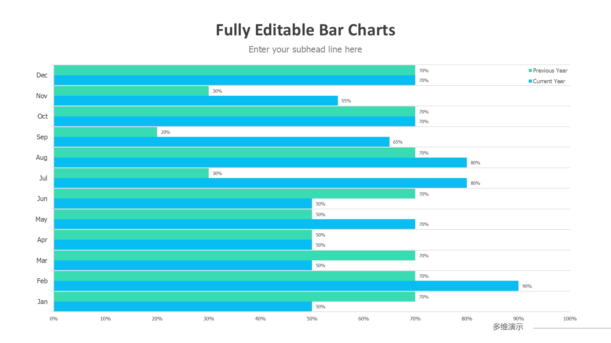 条形图表图示PPT模板