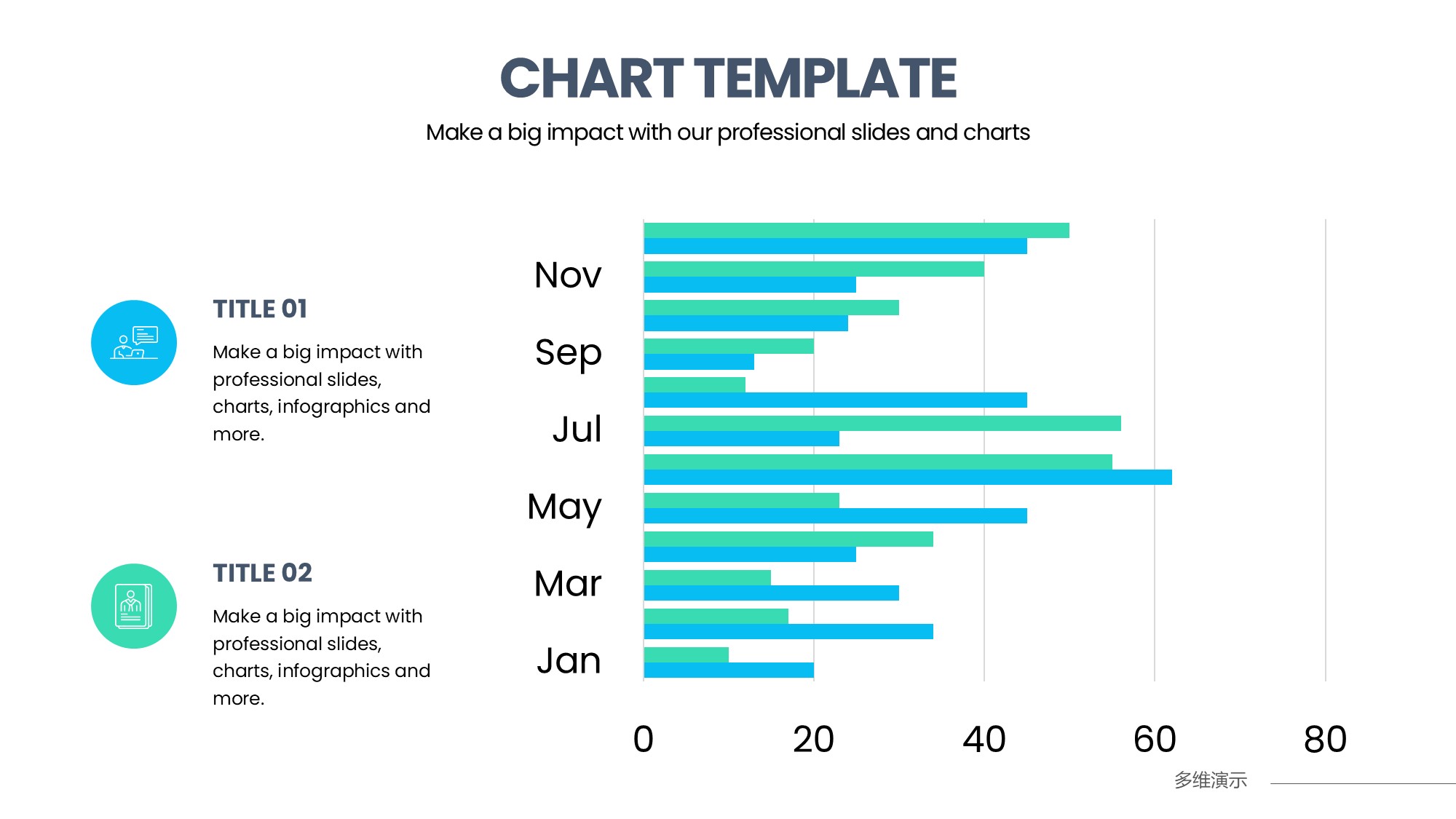 条形图表图示PPT模板