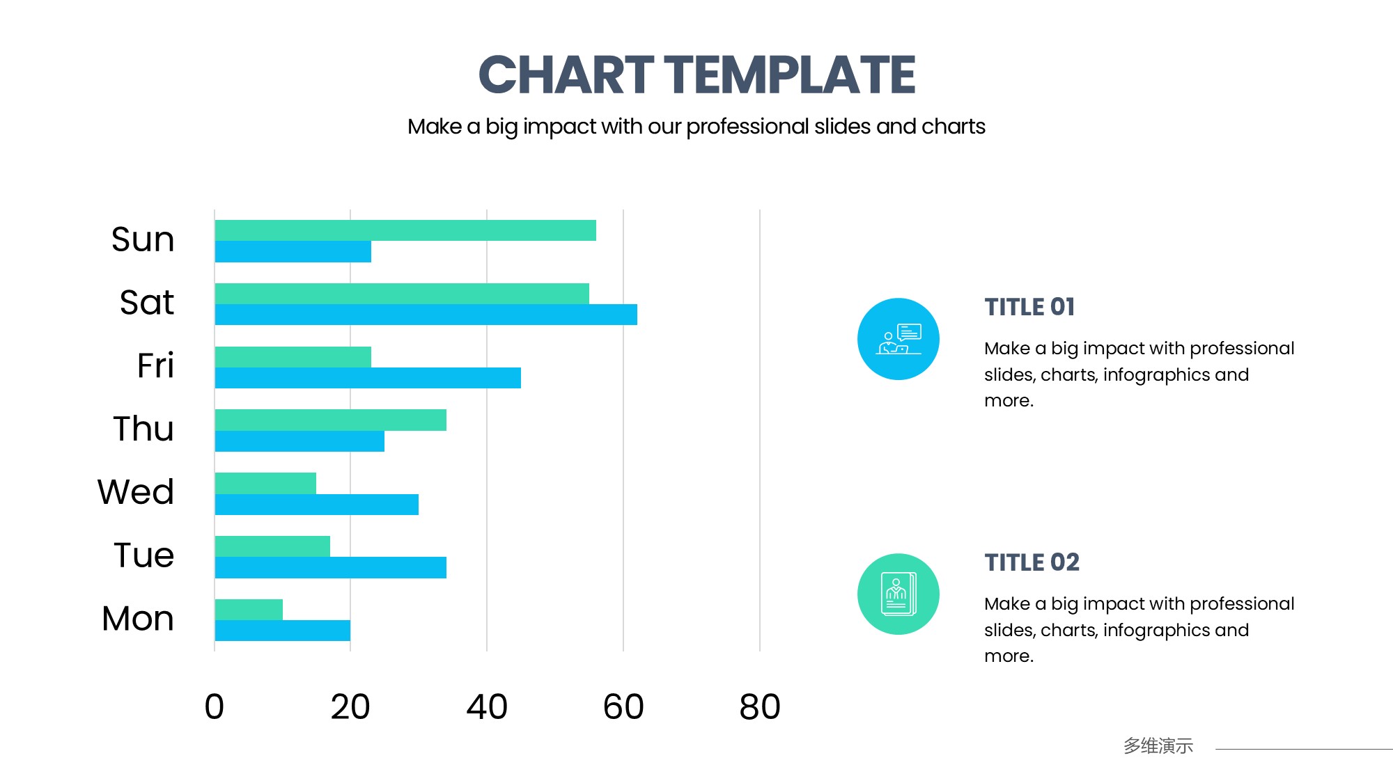 条形图表图示PPT模板