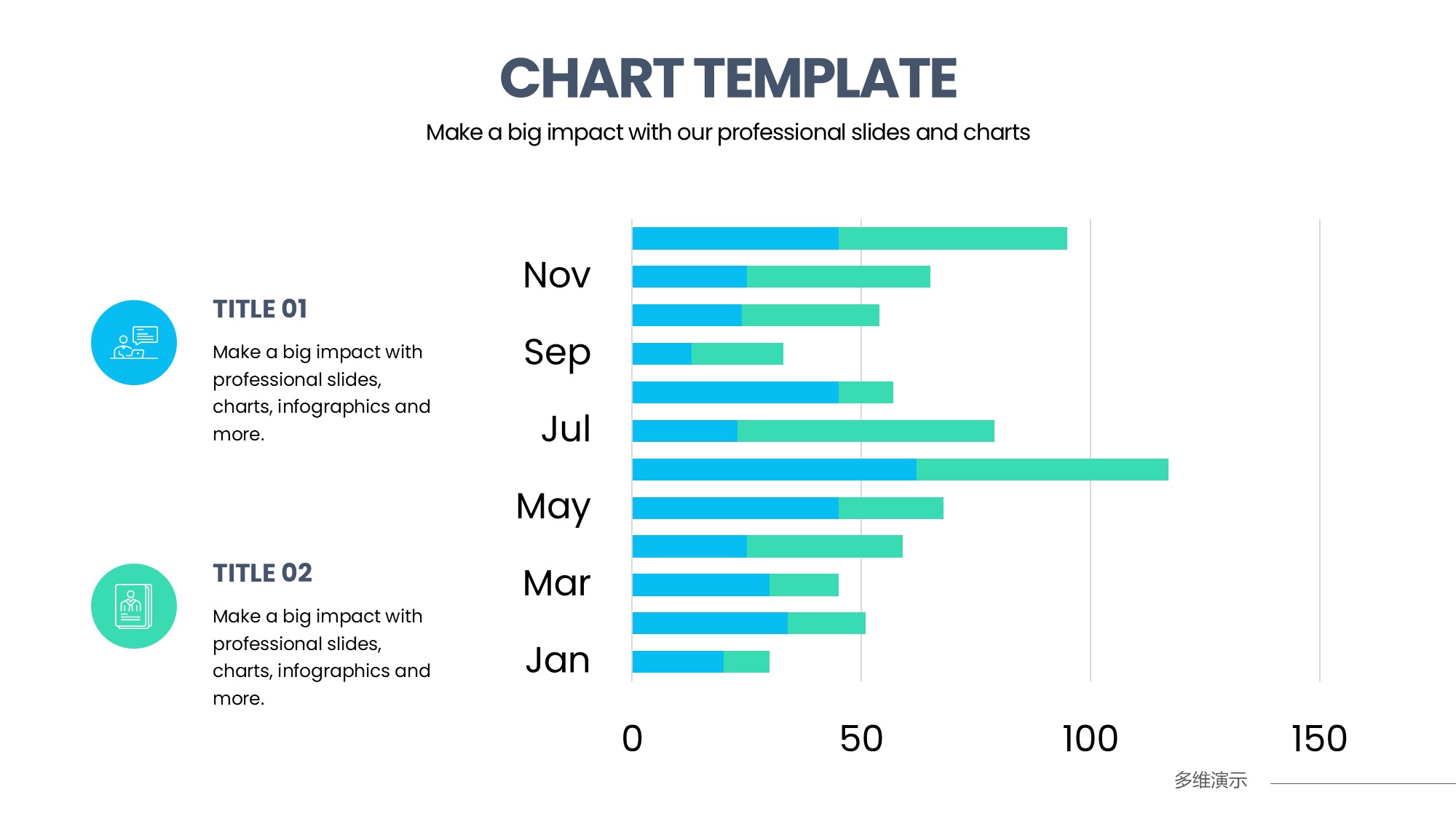 条形图表图示PPT模板