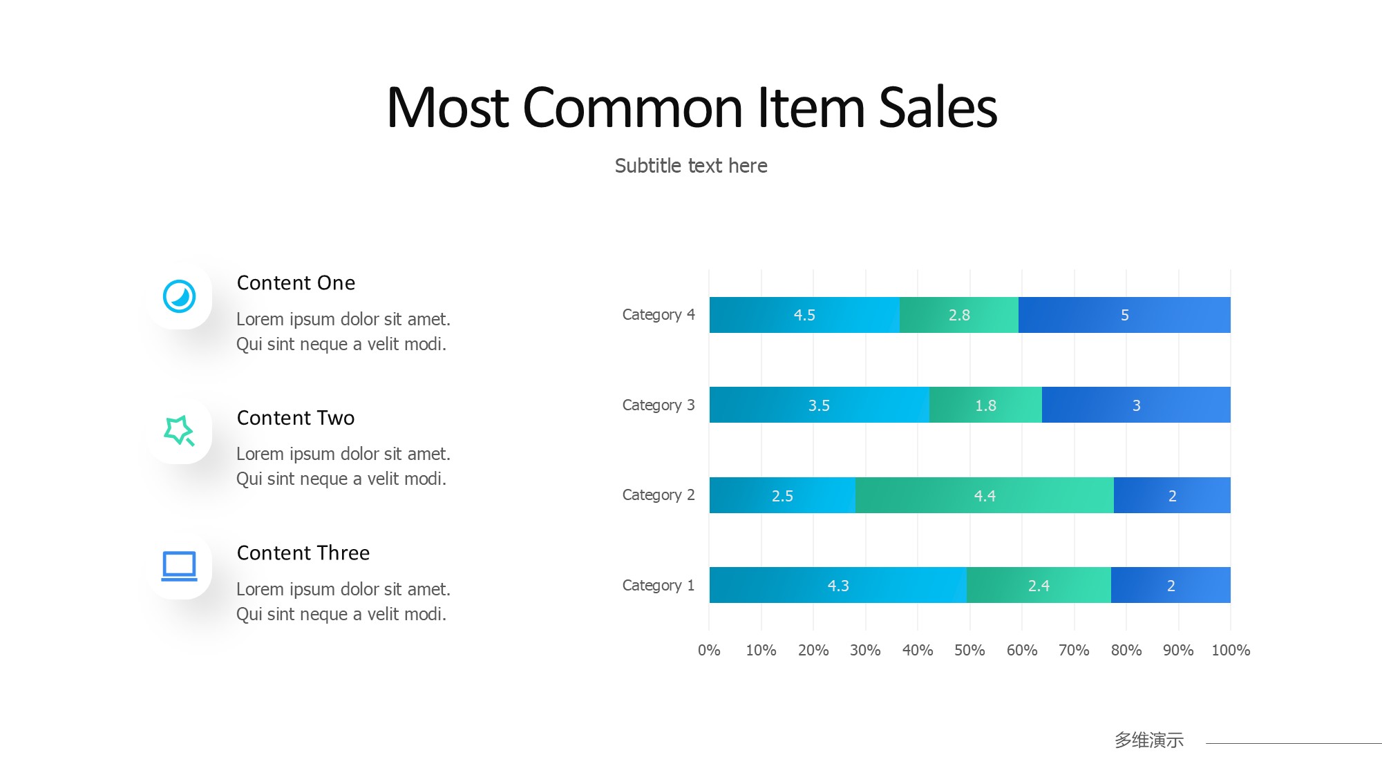 条形图表图示PPT模板