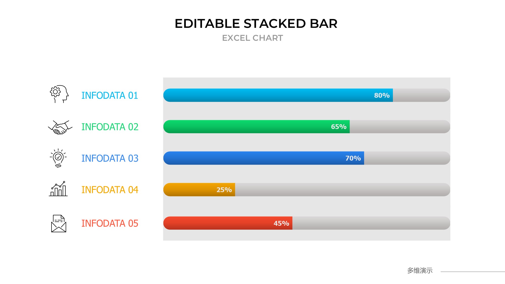条形图表图示PPT模板