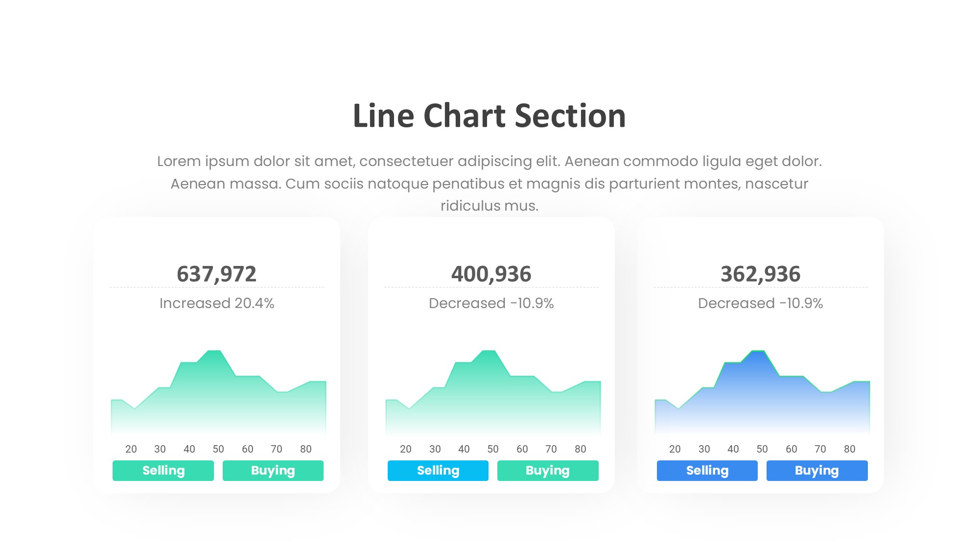 折线图表图示PPT模板