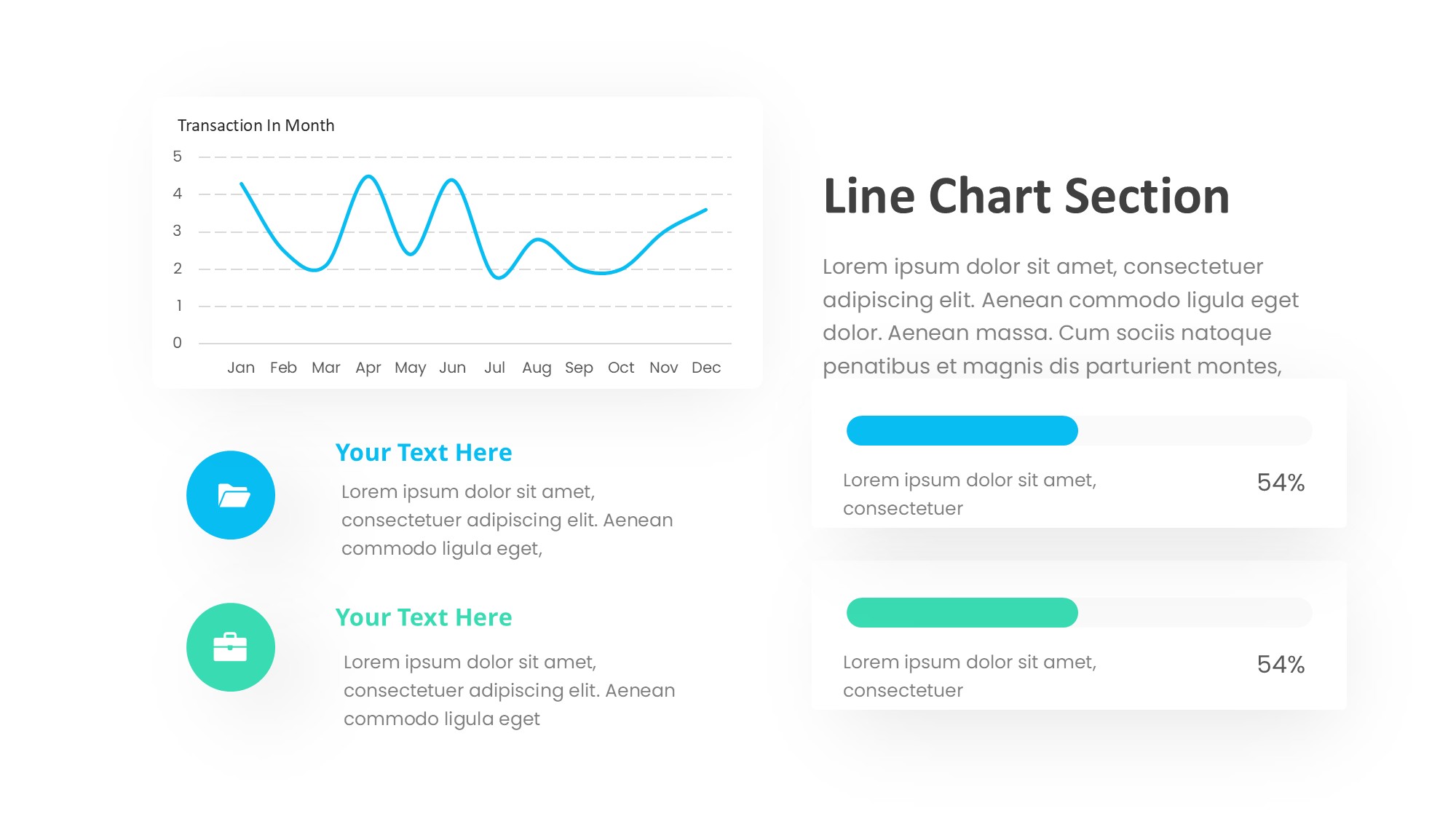 折线图表图示PPT模板