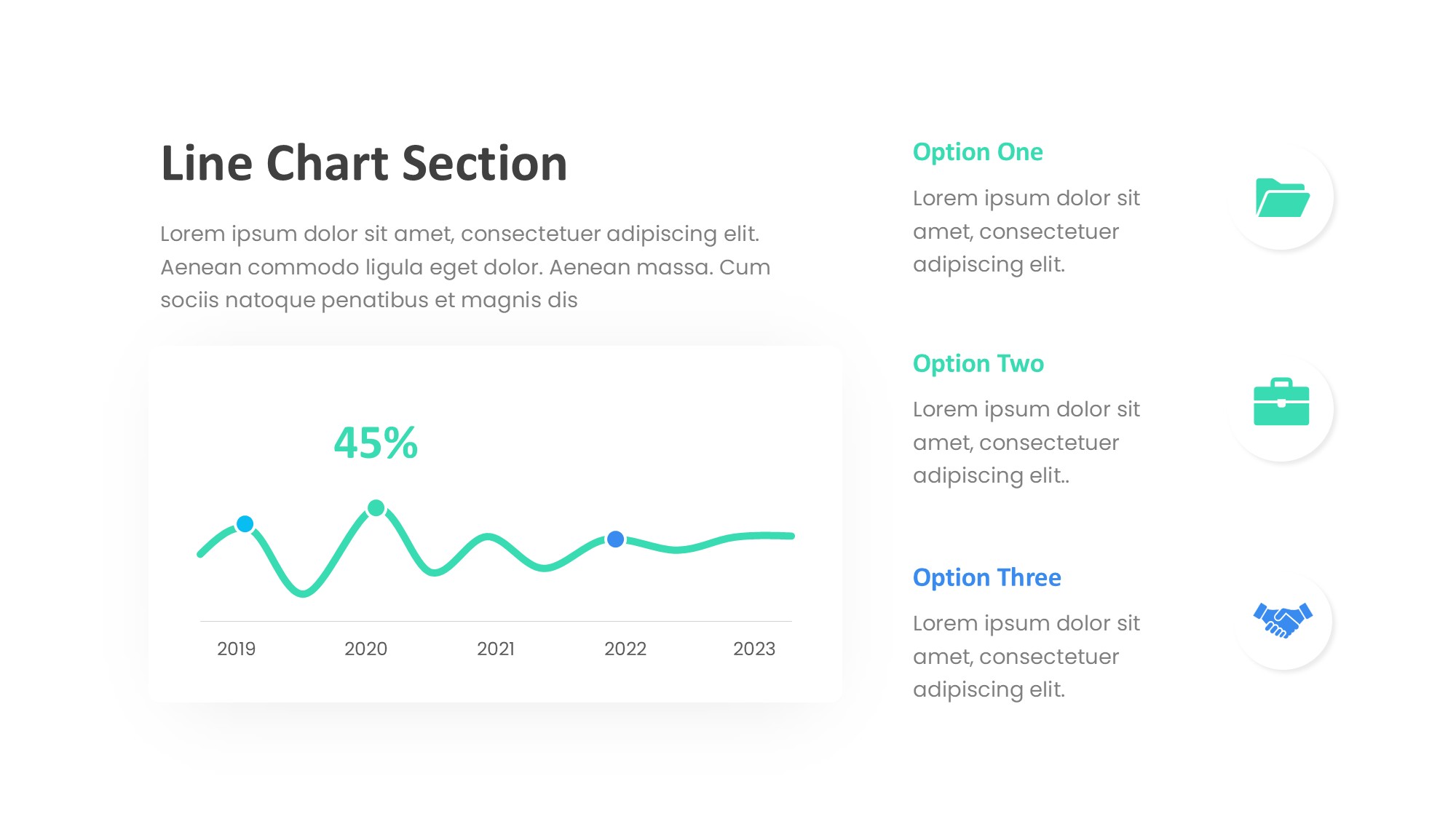 折线图表图示PPT模板
