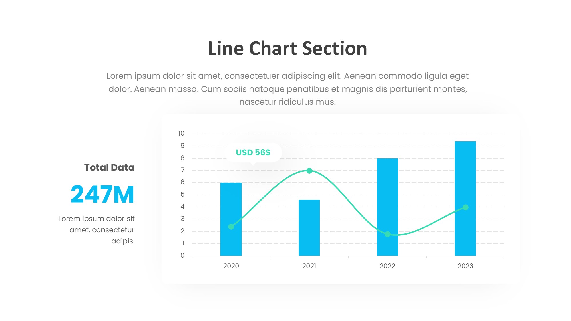 折线图表图示PPT模板