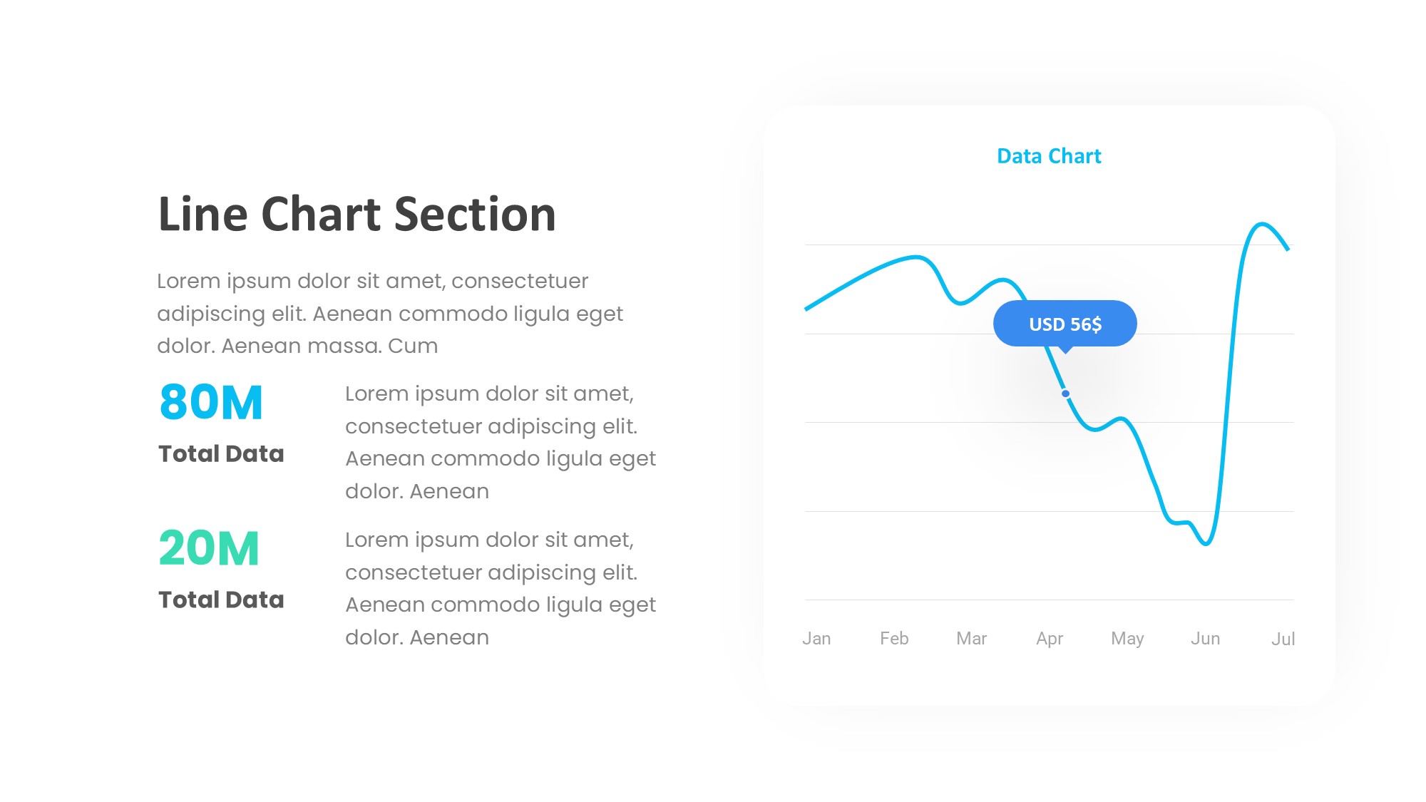 折线图表图示PPT模板