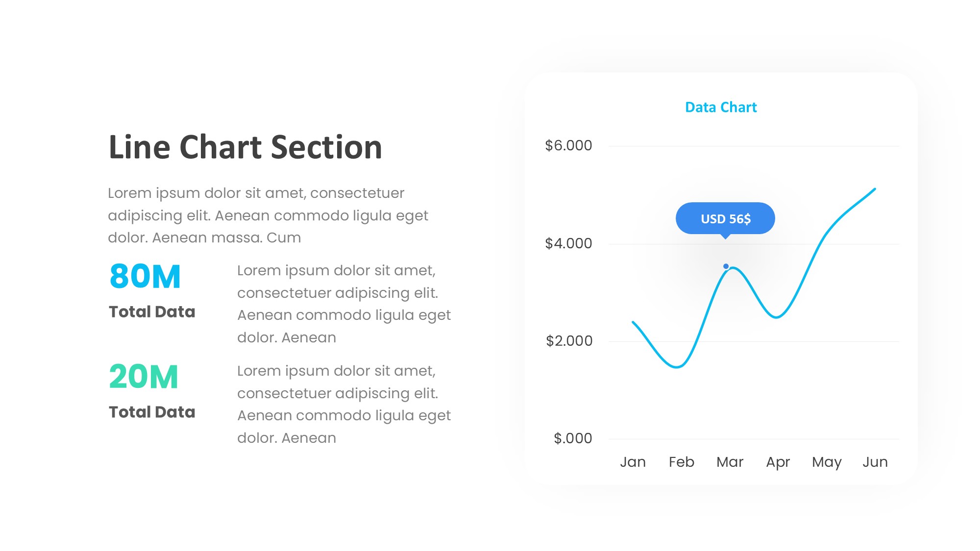 折线图表图示PPT模板