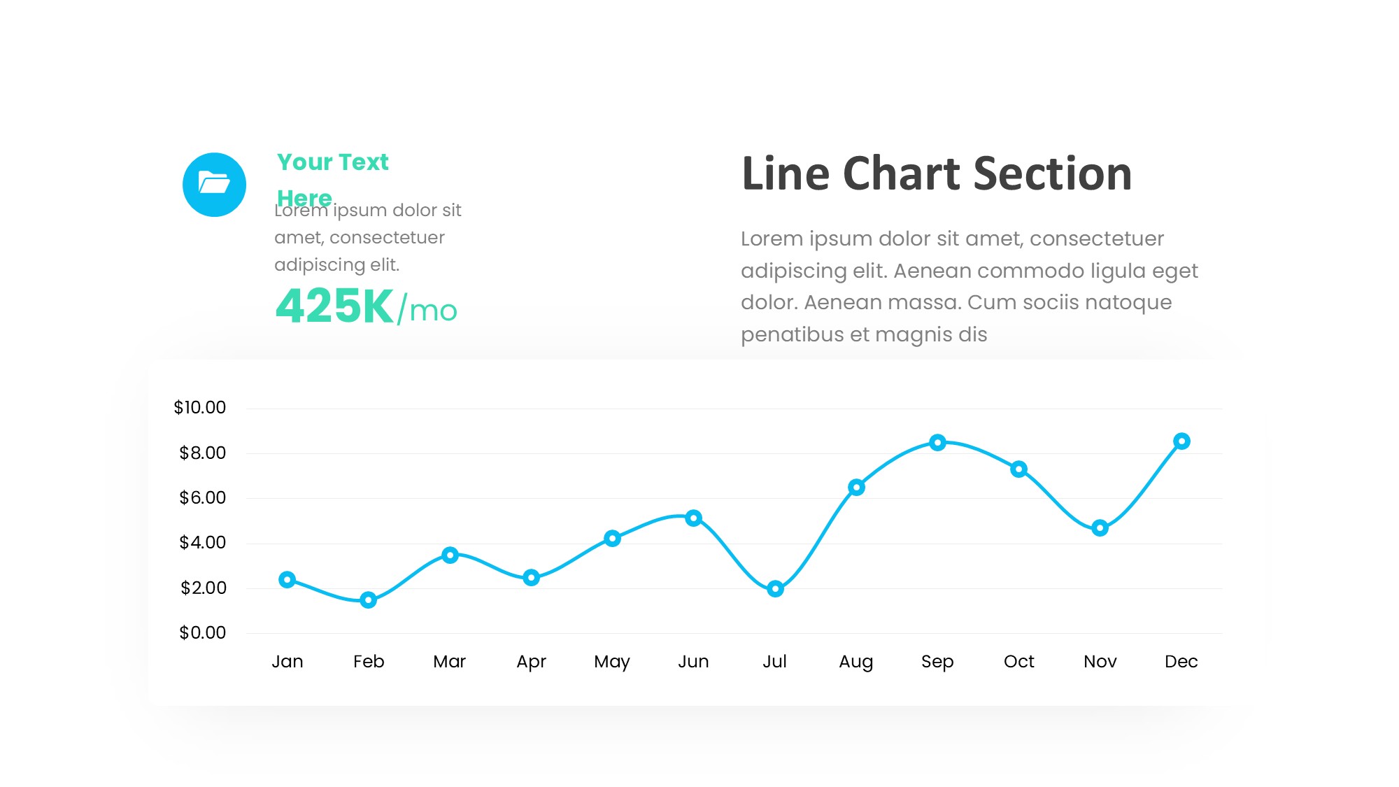 折线图表图示PPT模板