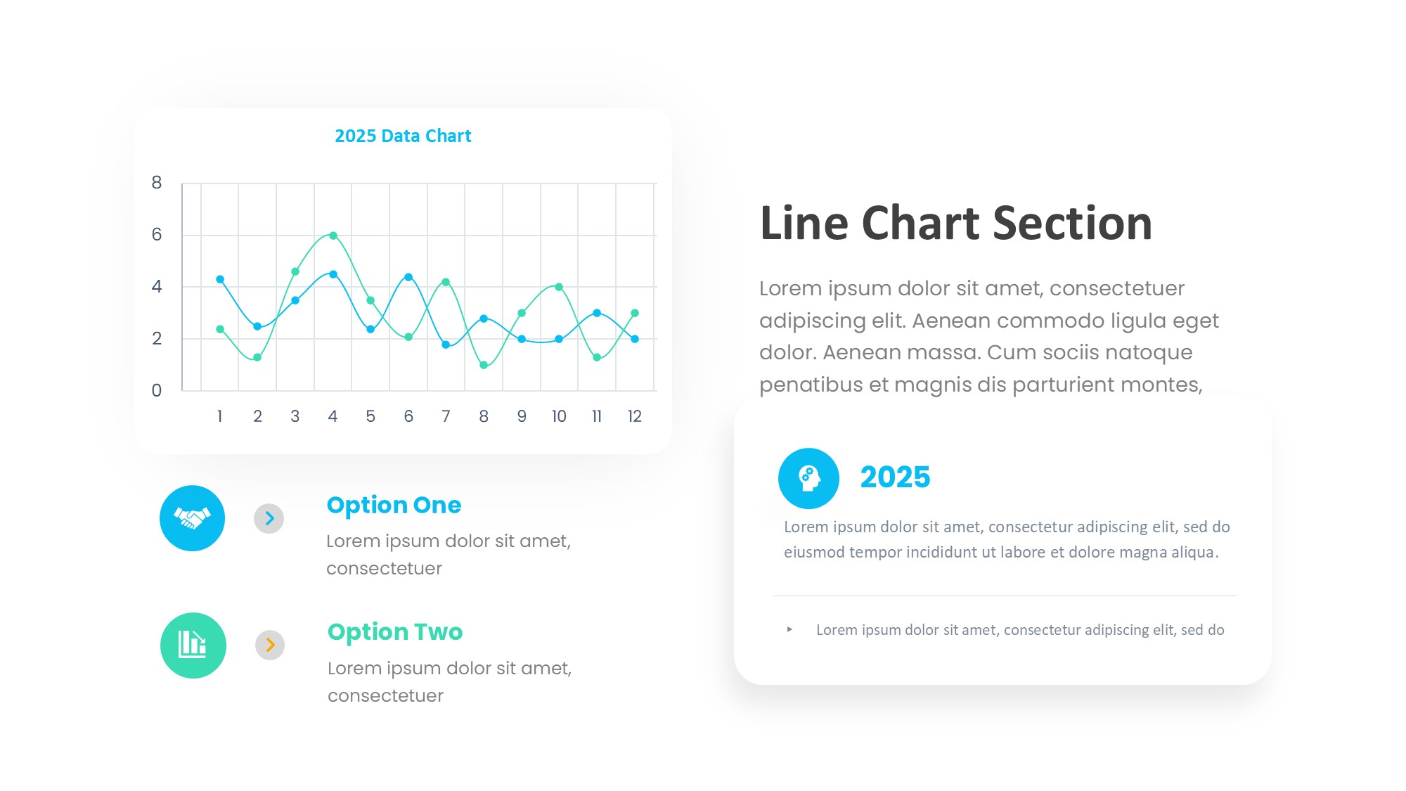 折线图表图示PPT模板
