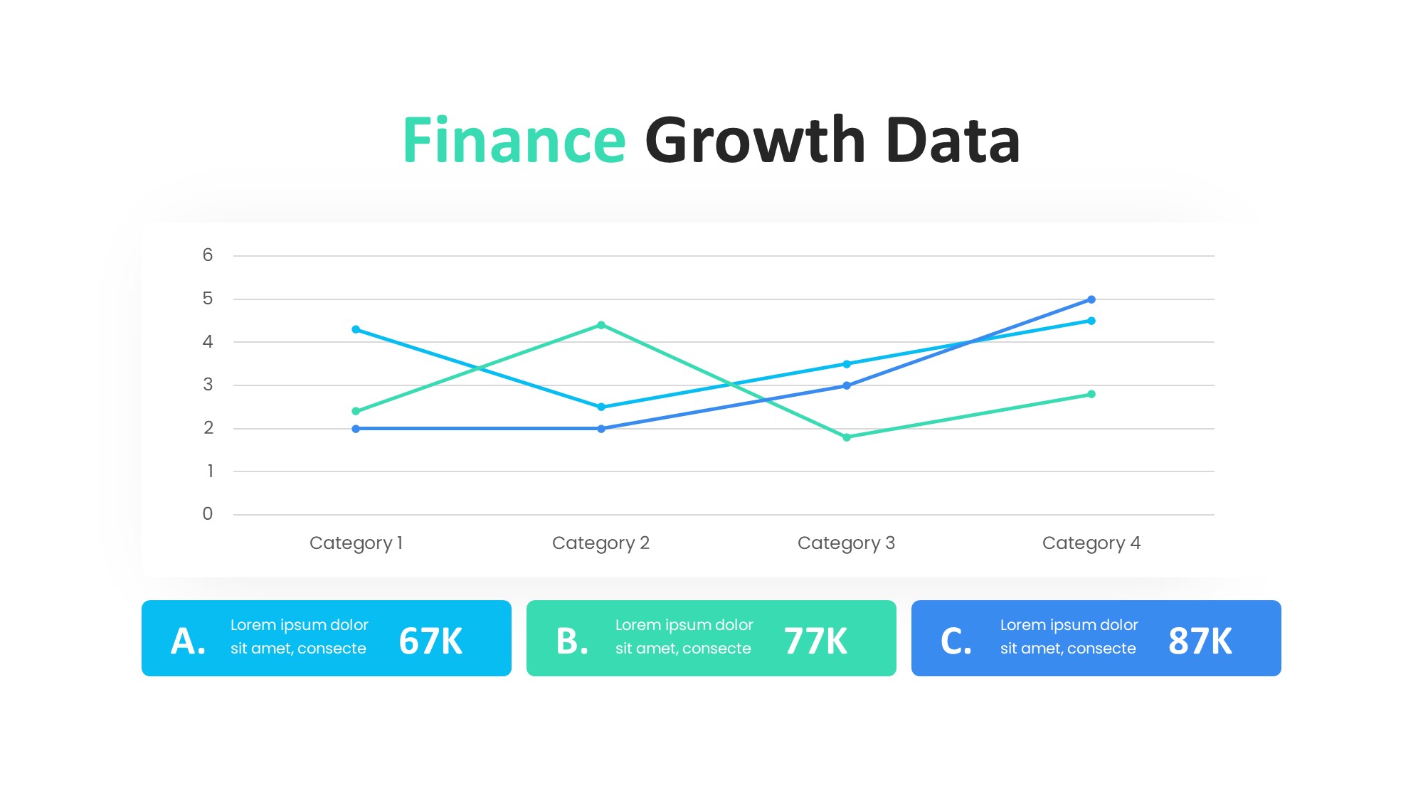 折线图表图示PPT模板