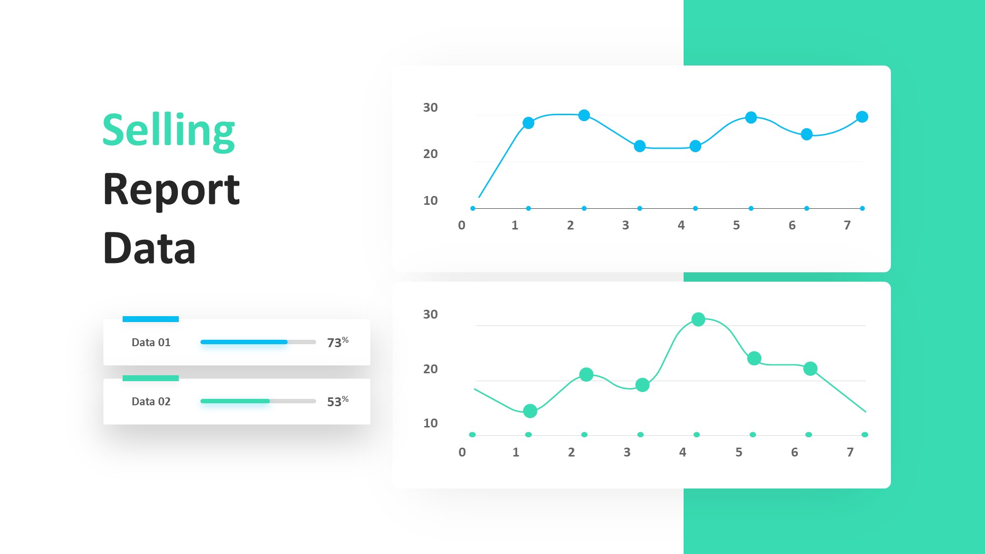 折线图表图示PPT模板