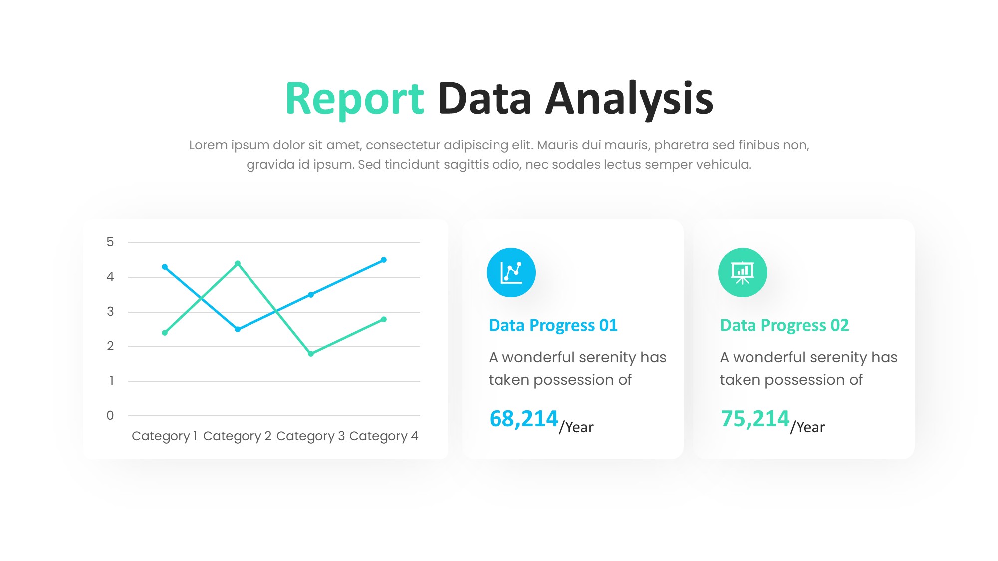 折线图表图示PPT模板