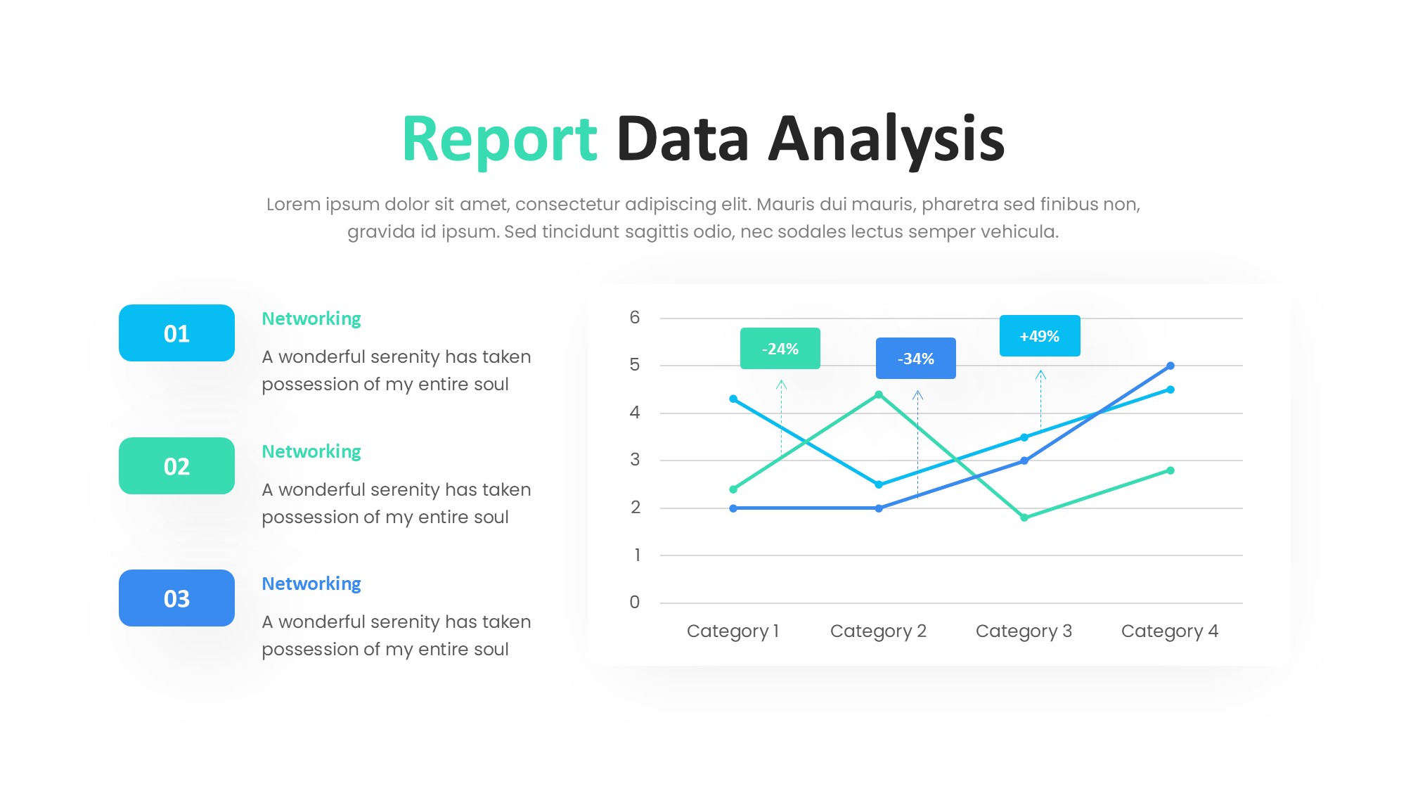 折线图表图示PPT模板