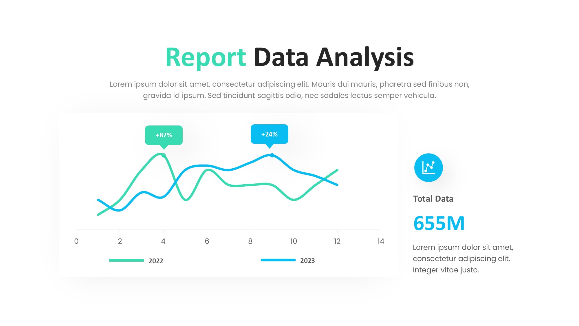 折线图表图示PPT模板