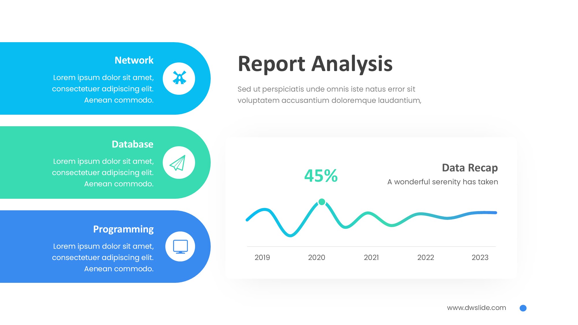 折线图表图示PPT模板