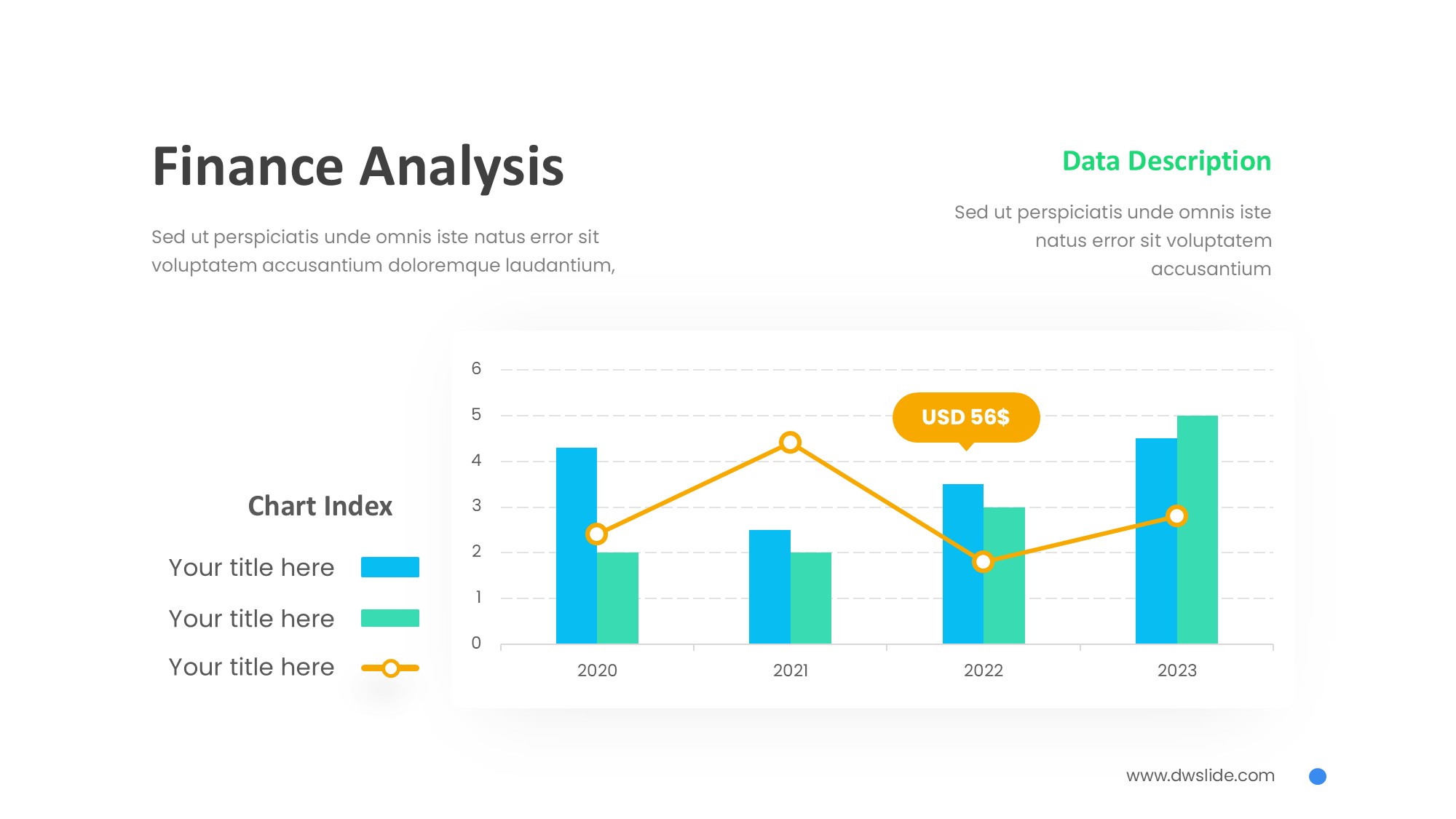 折线图表图示PPT模板